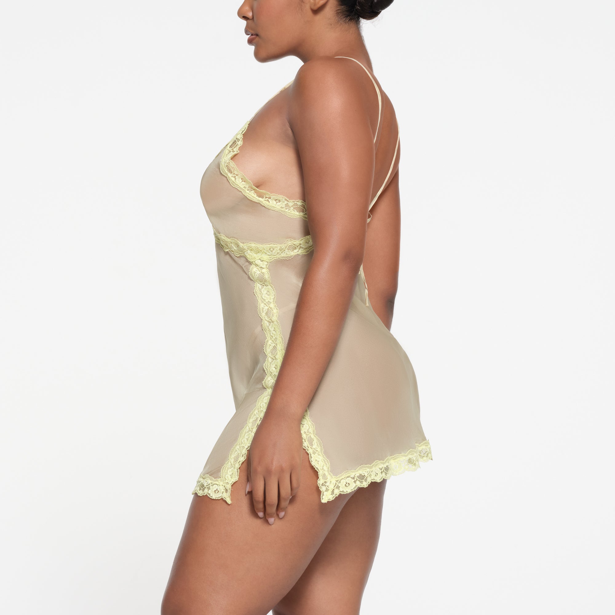 SKIMS ROMANCE LACE SLIP DRESS | SAGE - Image 2