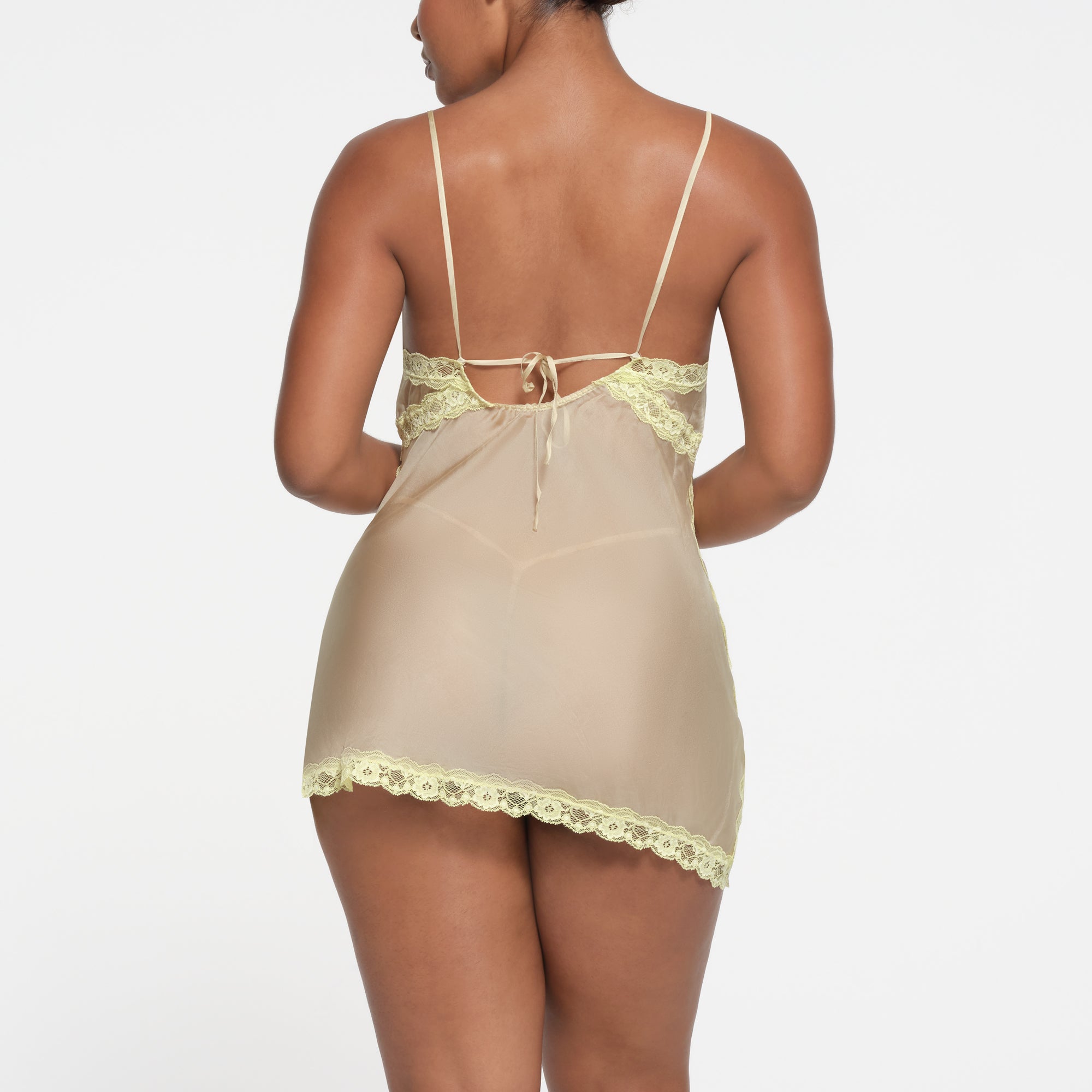 SKIMS ROMANCE LACE SLIP DRESS | SAGE - Image 3