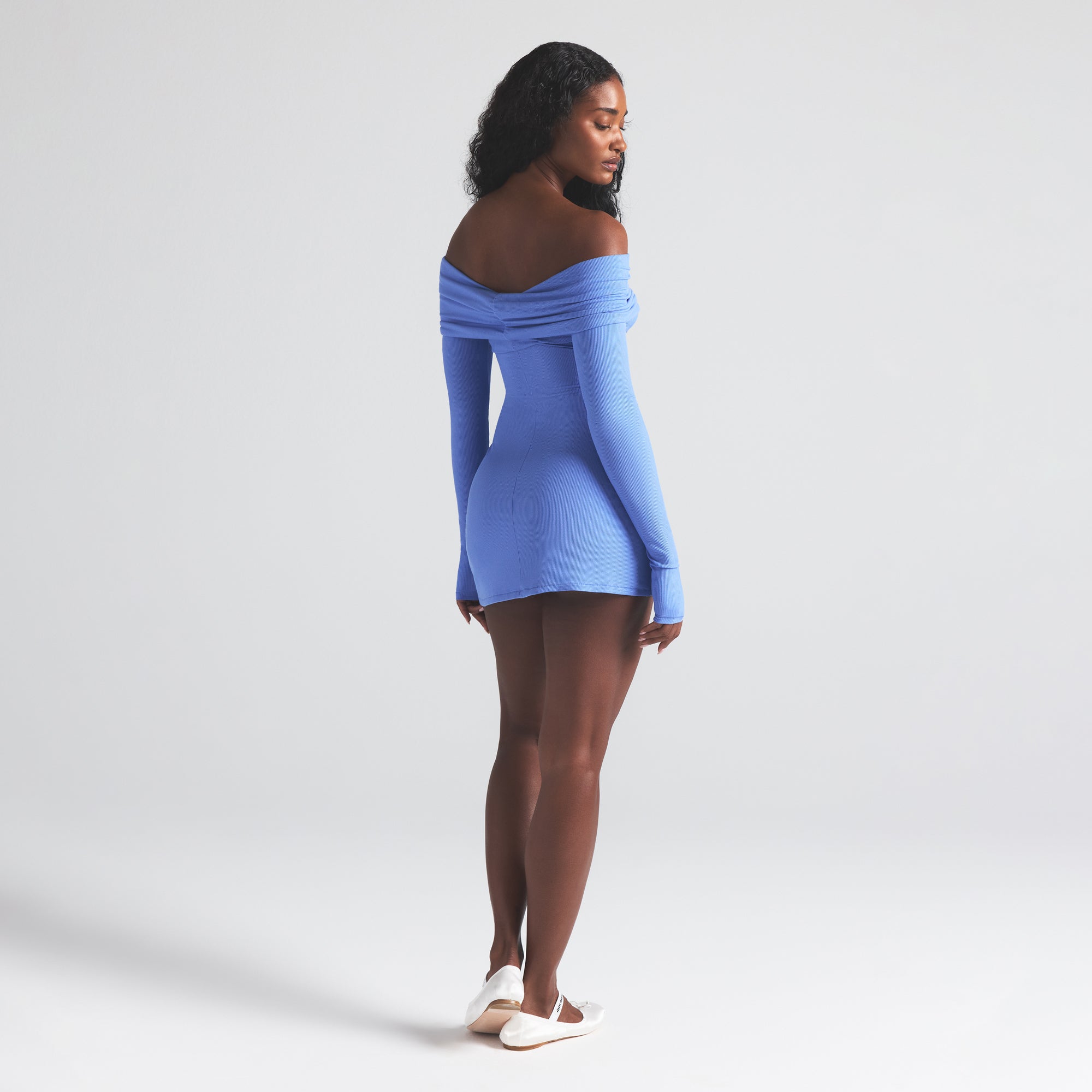 SOFT LOUNGE OFF THE SHOULDER MINI DRESS | CIELO - Image 3