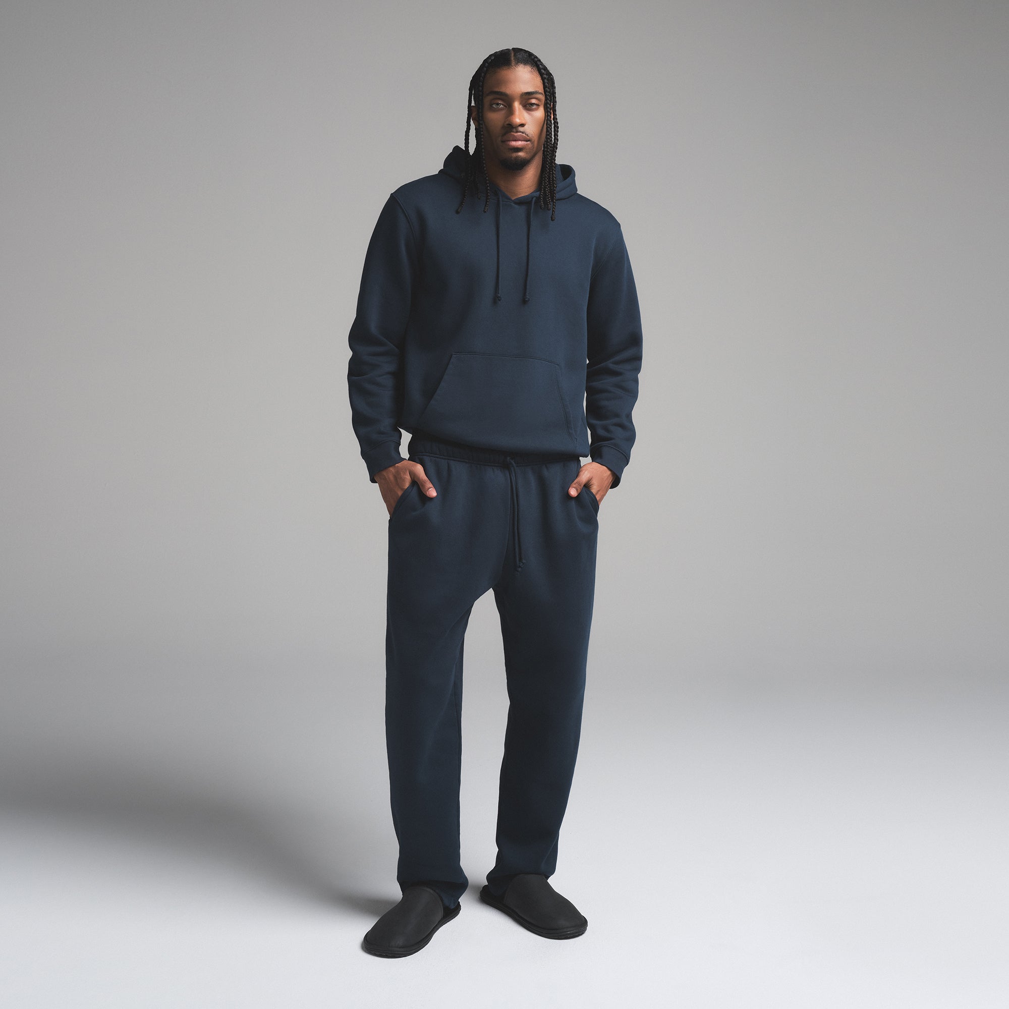 FLEECE LOUNGE MENS CLASSIC STRAIGHT LEG PANT | NAVY