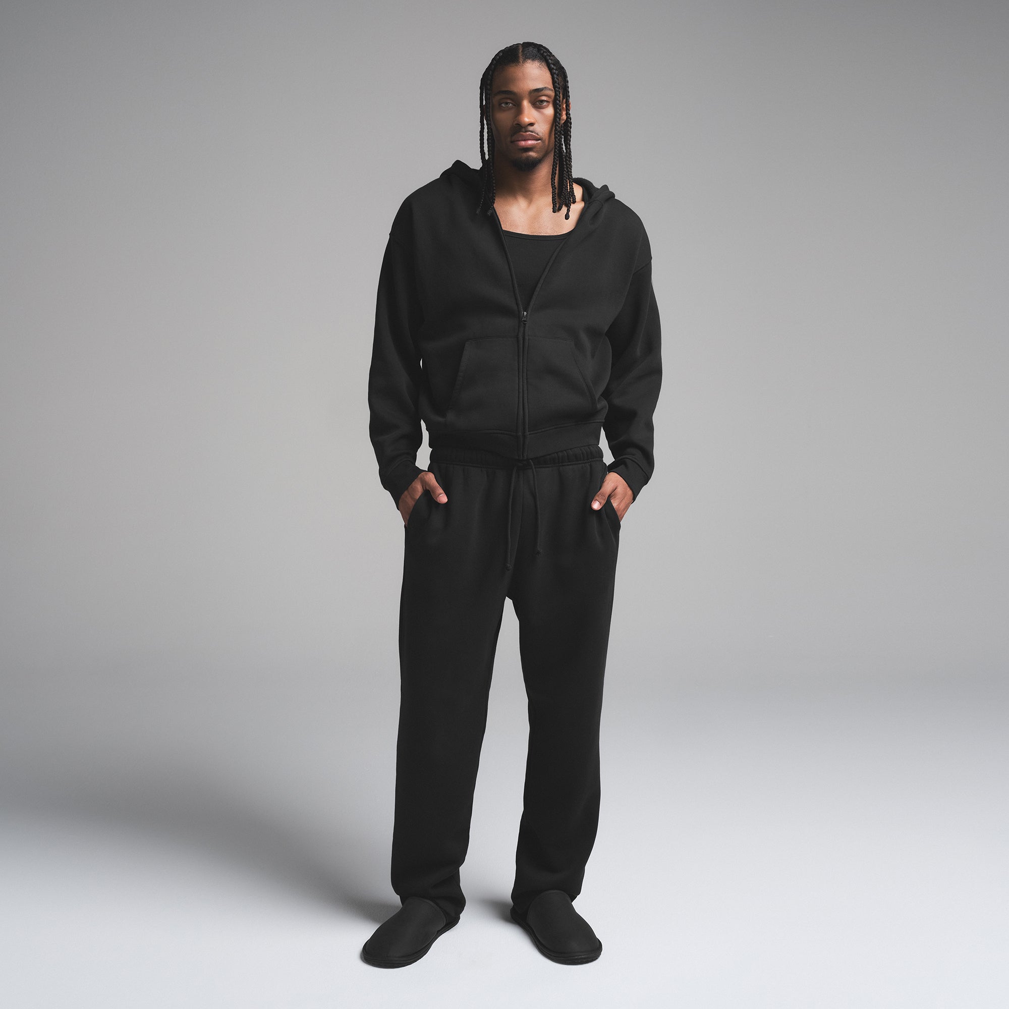 FLEECE LOUNGE MENS CLASSIC STRAIGHT LEG PANT | WASHED ONYX - Image 4