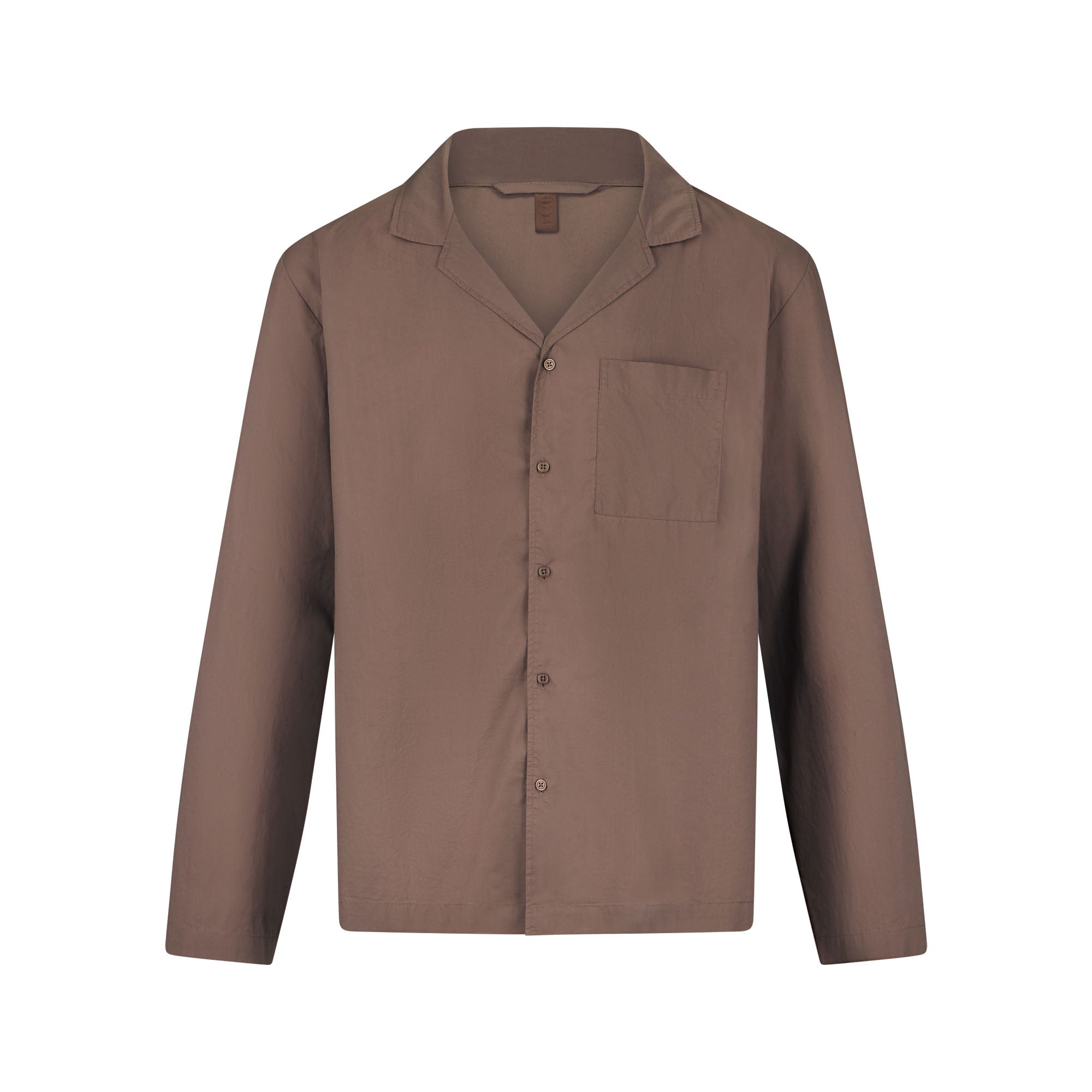 COTTON POPLIN MENS LONG SLEEP SET | UMBER - Image 6