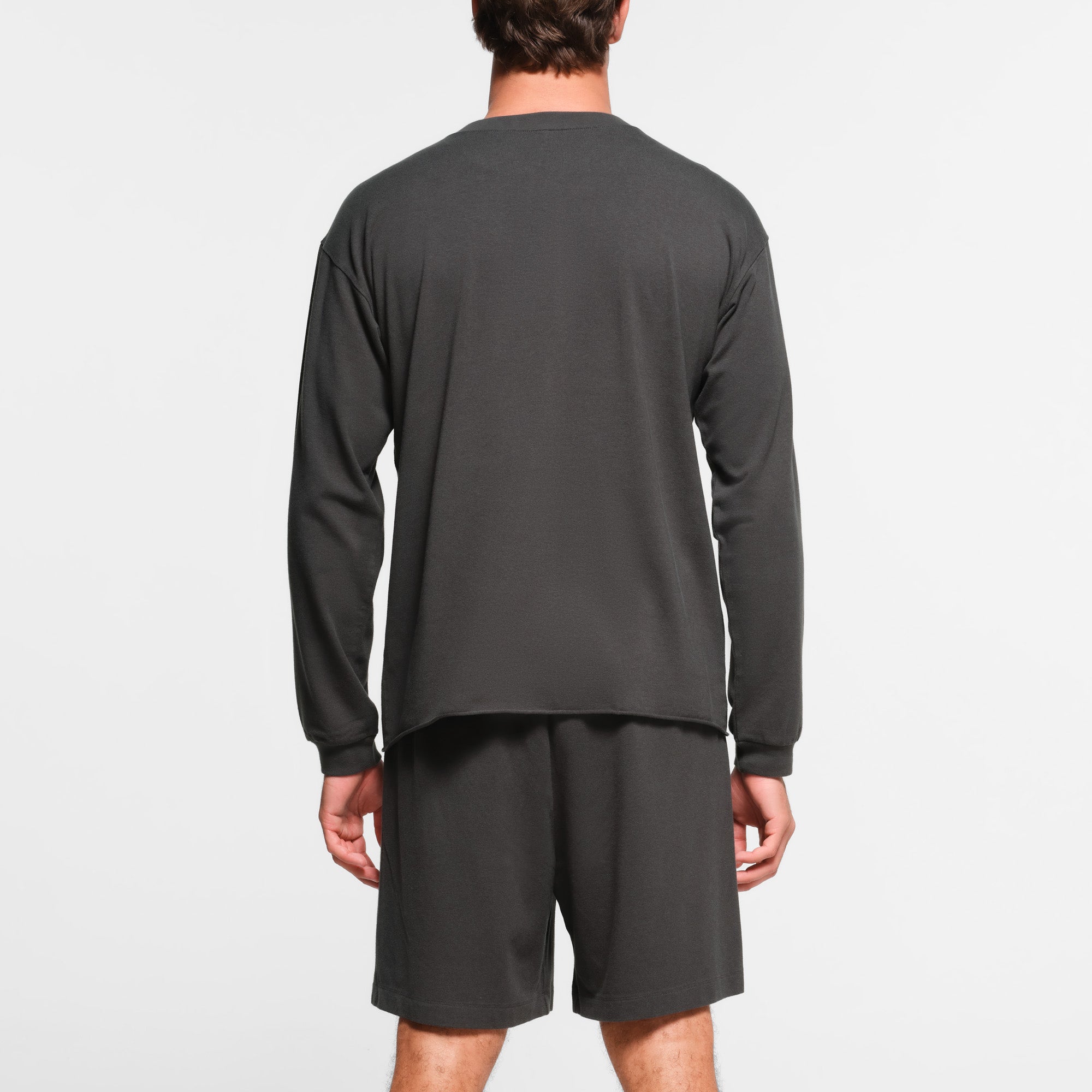 JERSEY LOUNGE MENS RELAXED HENLEY | ASH - Image 3