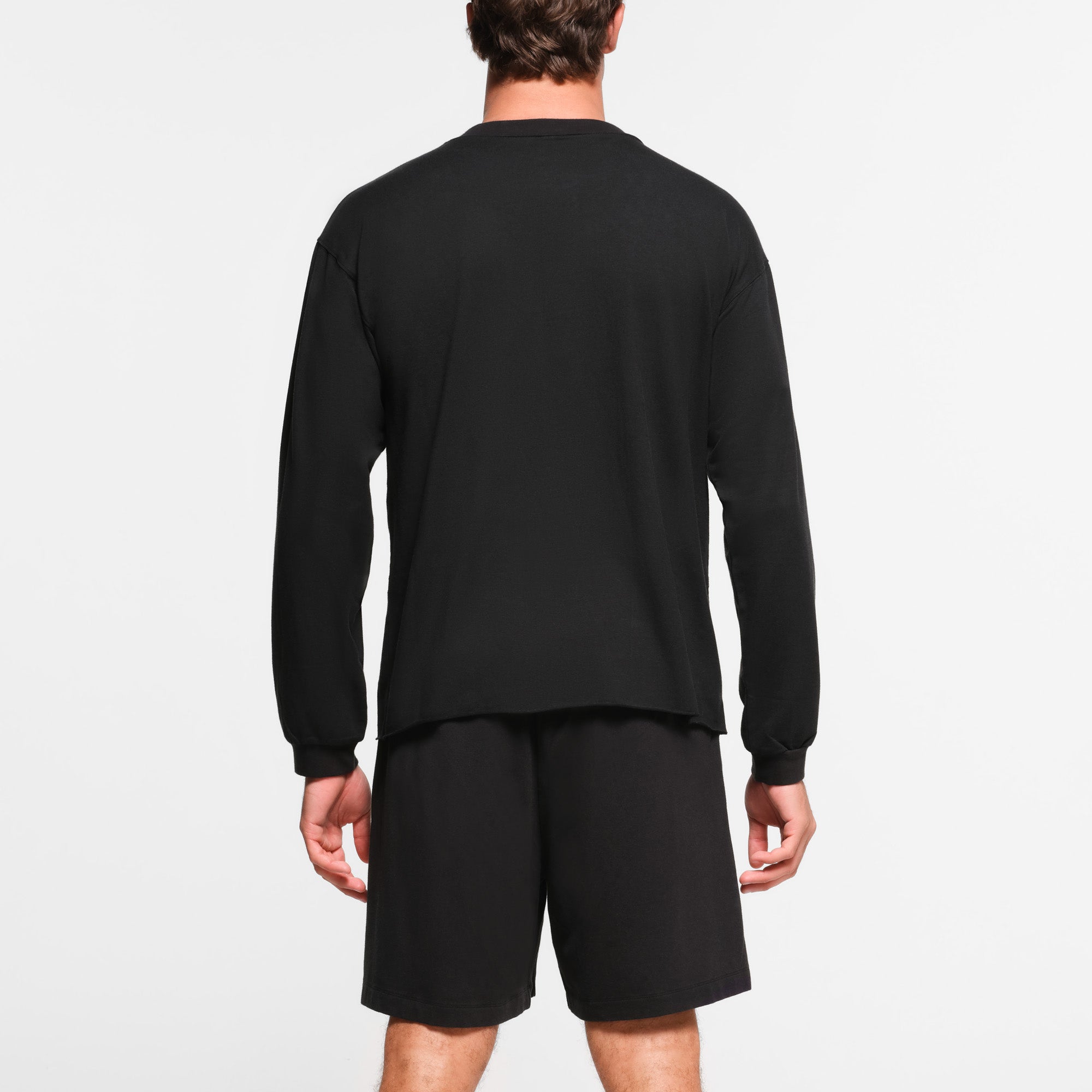 JERSEY LOUNGE MENS RELAXED HENLEY | OBSIDIAN - Image 3