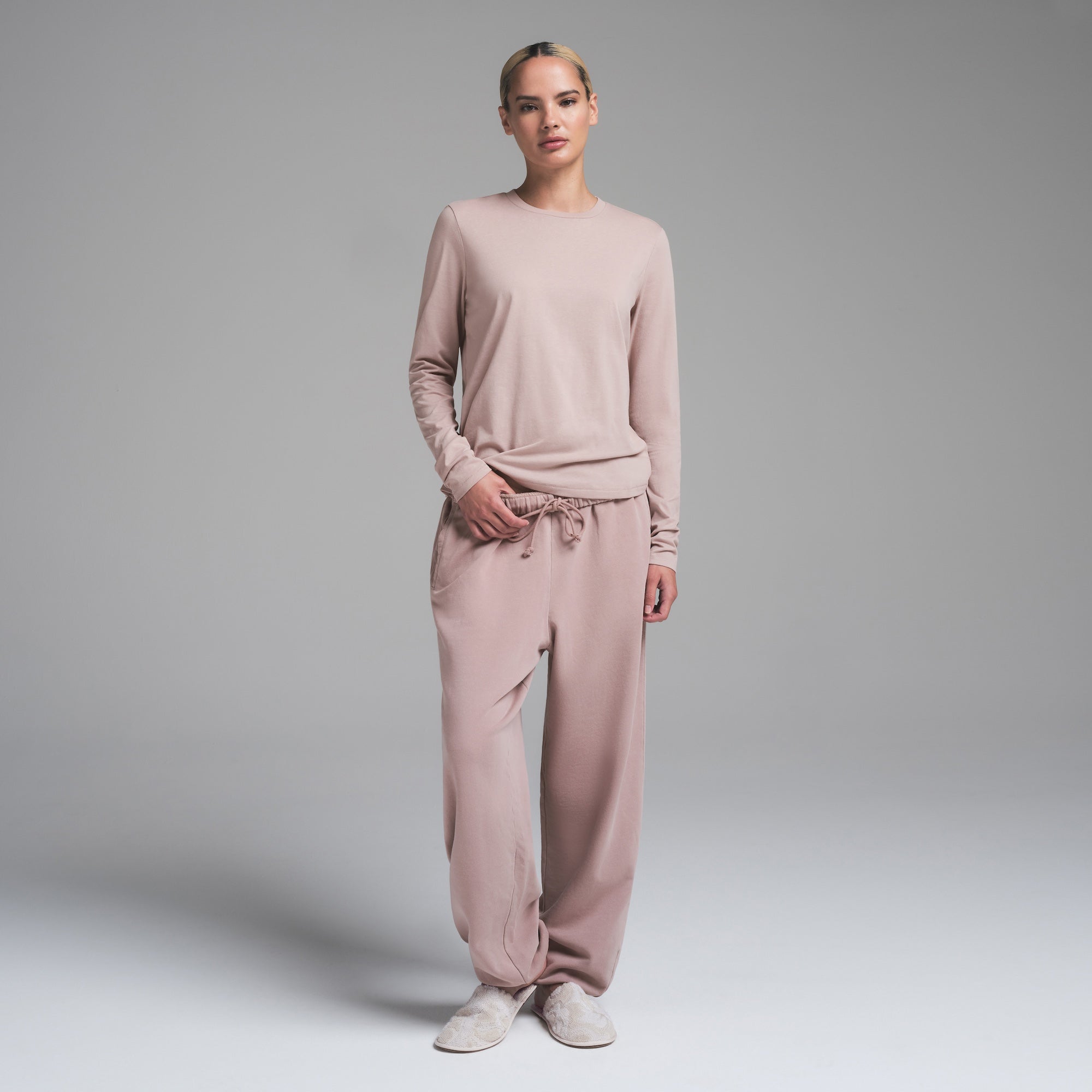 RELAXED TEES LONG SLEEVE T-SHIRT | FAWN