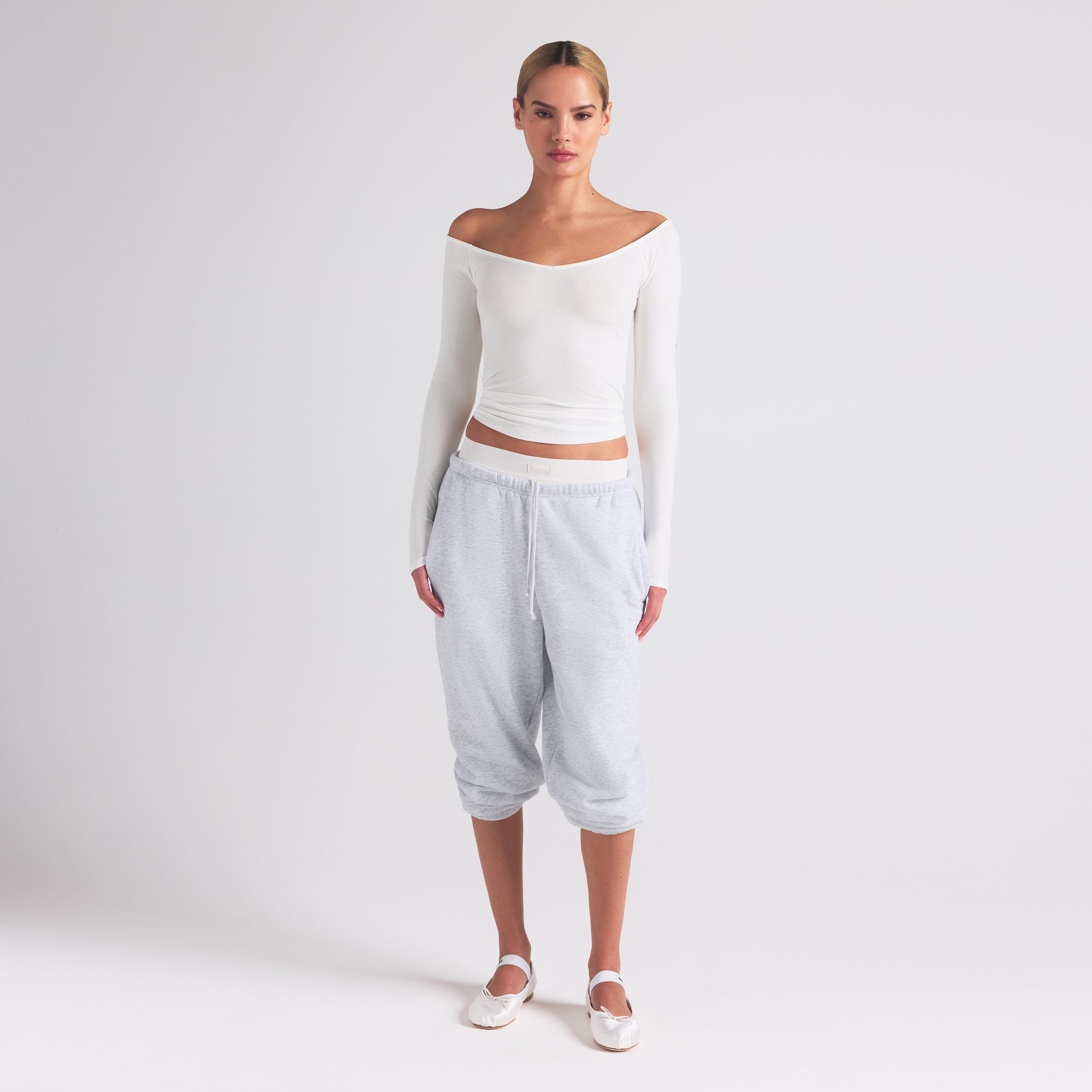 SOFT LOUNGE OFF THE SHOULDER TOP | MARBLE - Image 3