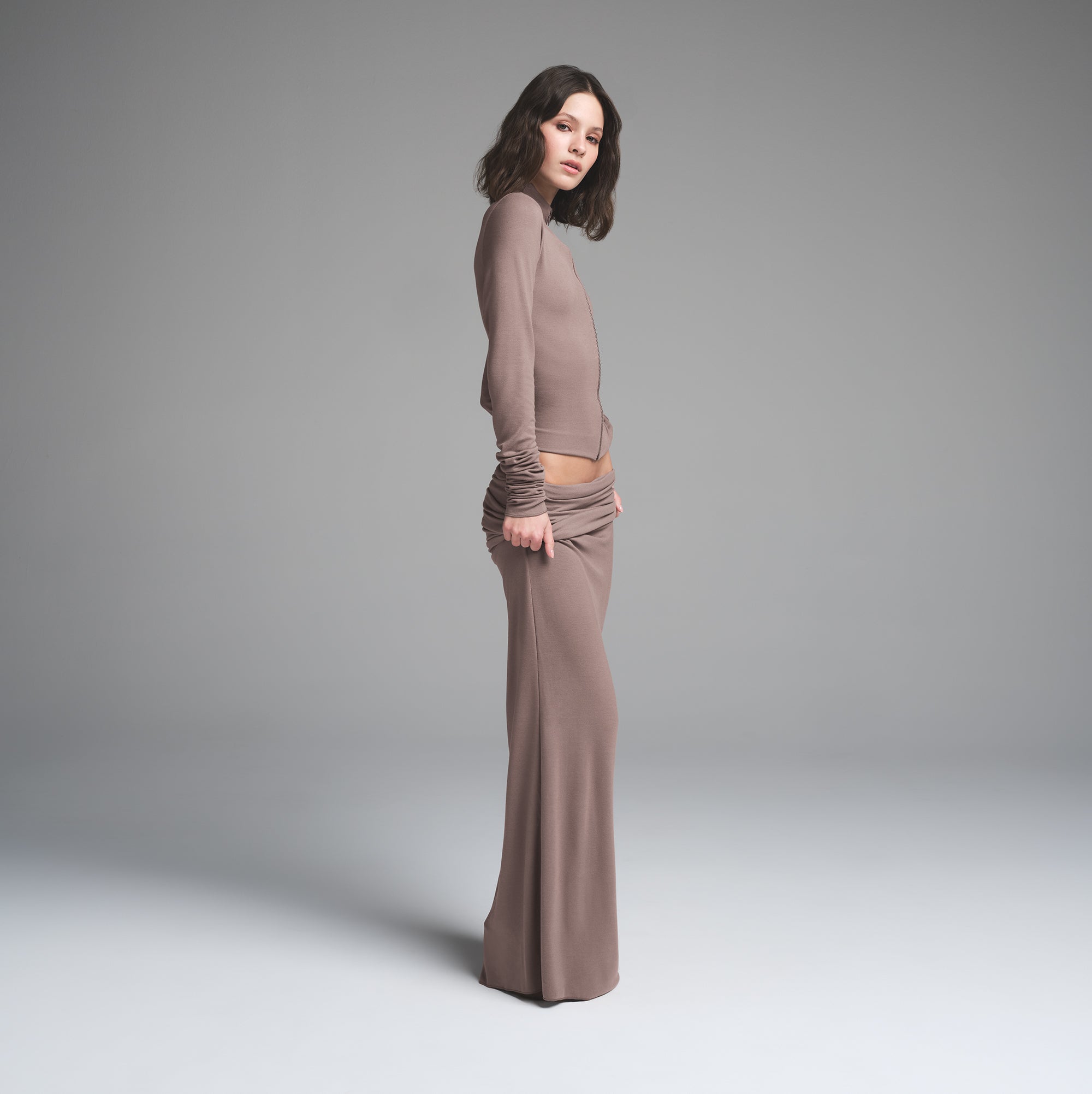 SKIMS CLOUD ZIP UP TOP | AMETHYST - Image 4