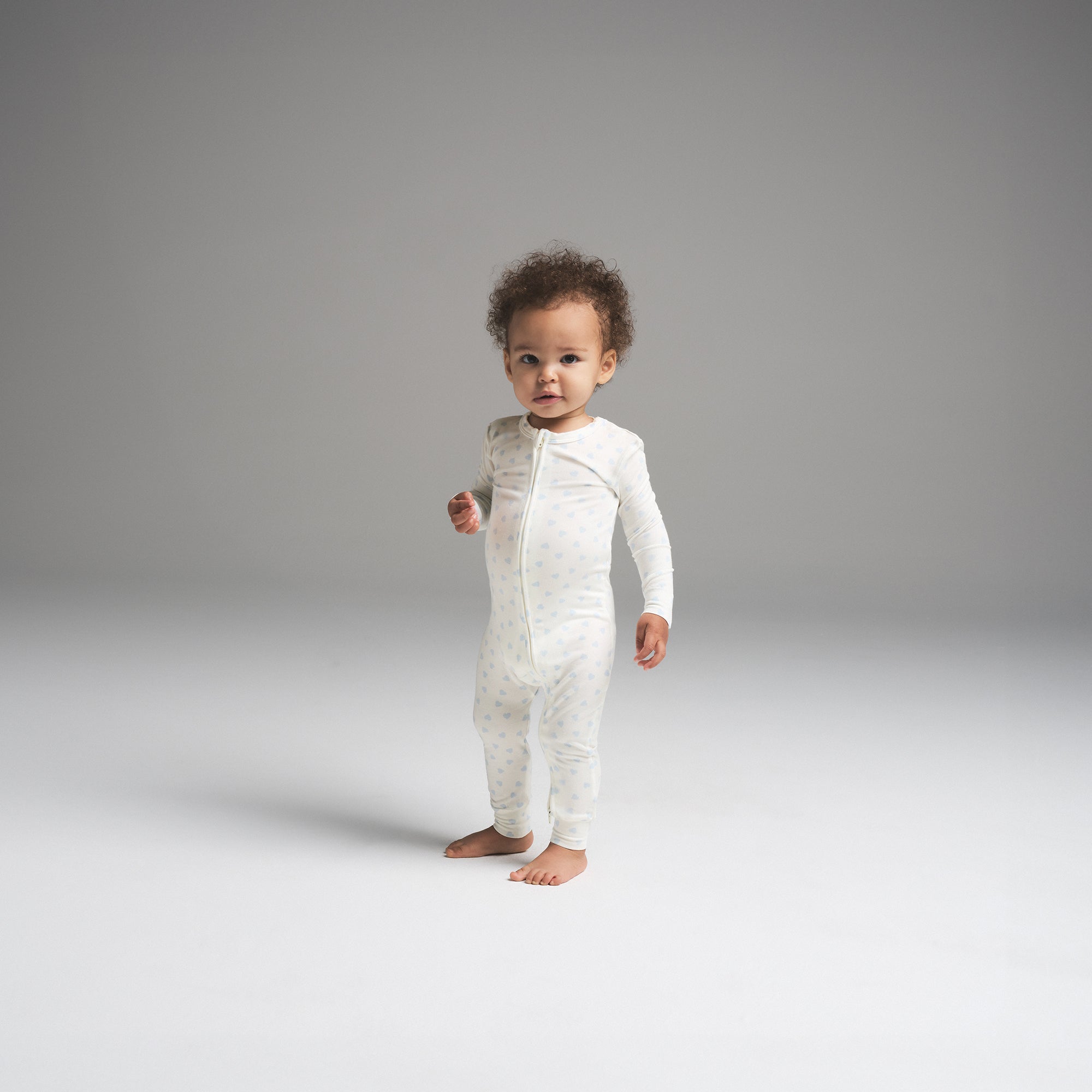 SKIMS SLEEP BABY ONESIE | MARBLE CLOUD HEART PRINT