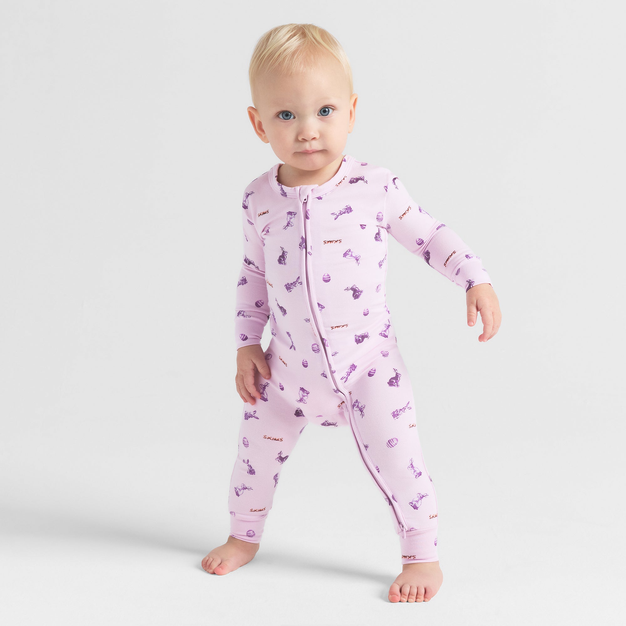 SKIMS SLEEP BABY ONESIE | WILDROSE BUNNY PRINT