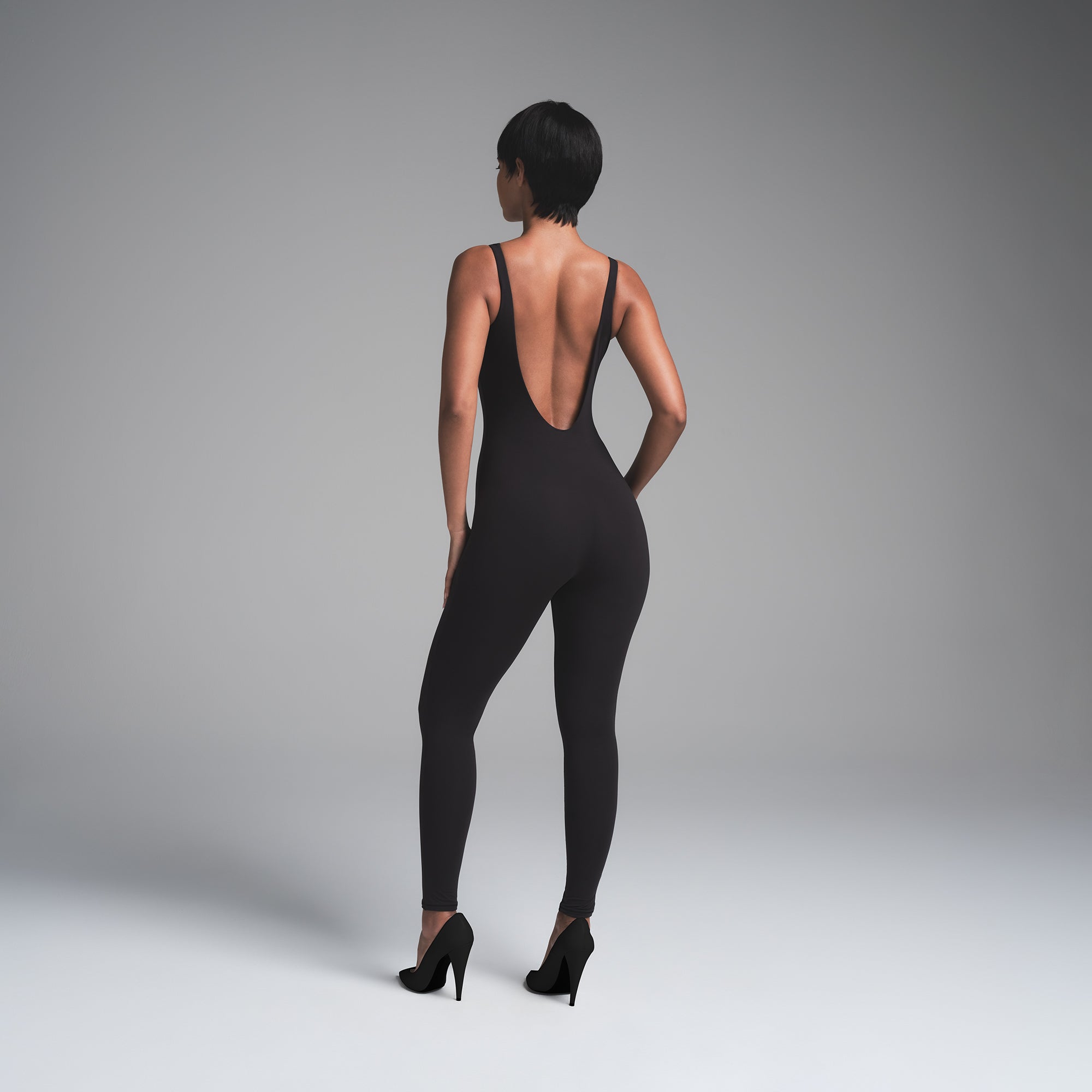 FITS EVERYBODY SQUARE NECK LOW BACK CATSUIT | ONYX - Image 4