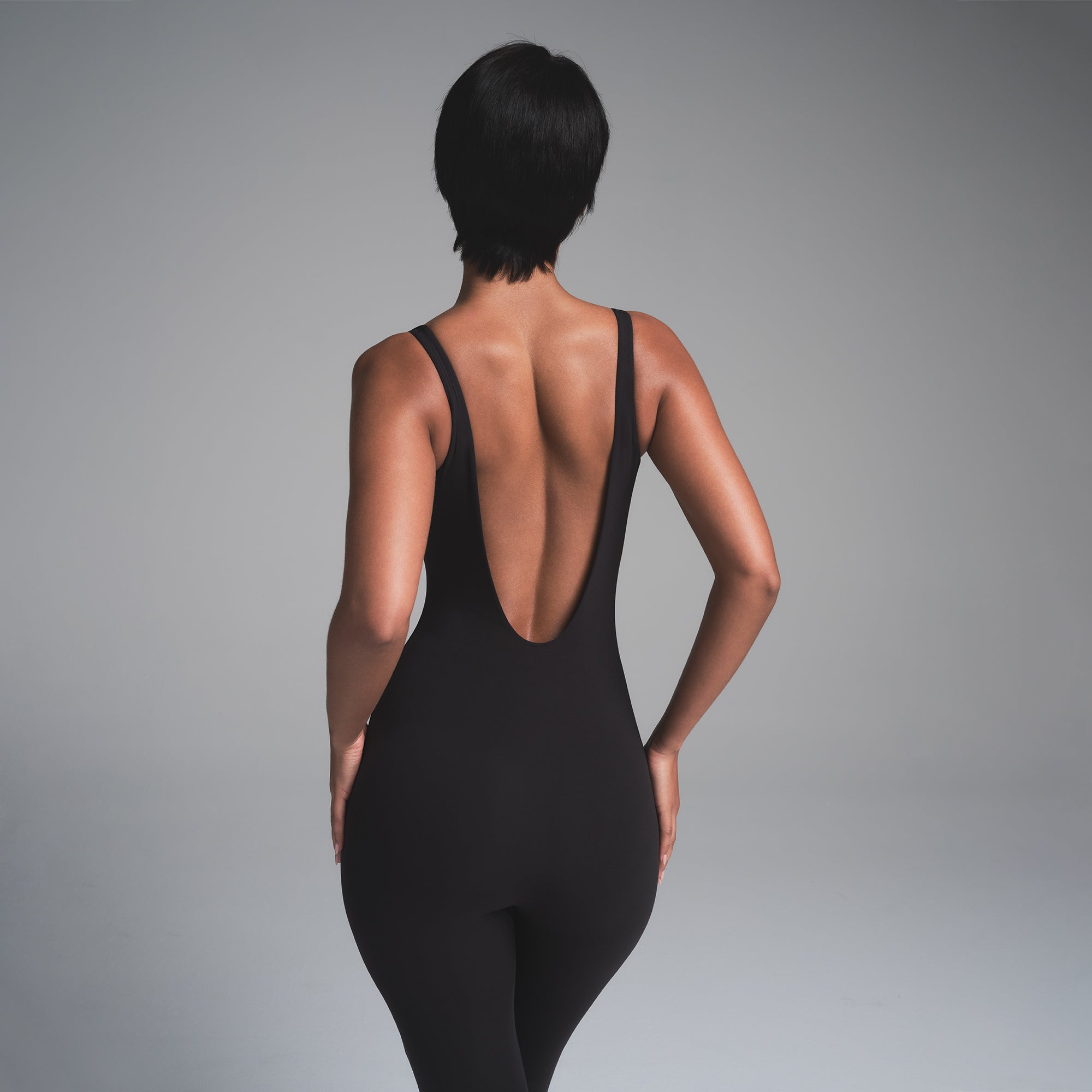 FITS EVERYBODY SQUARE NECK LOW BACK CATSUIT | ONYX - Image 3