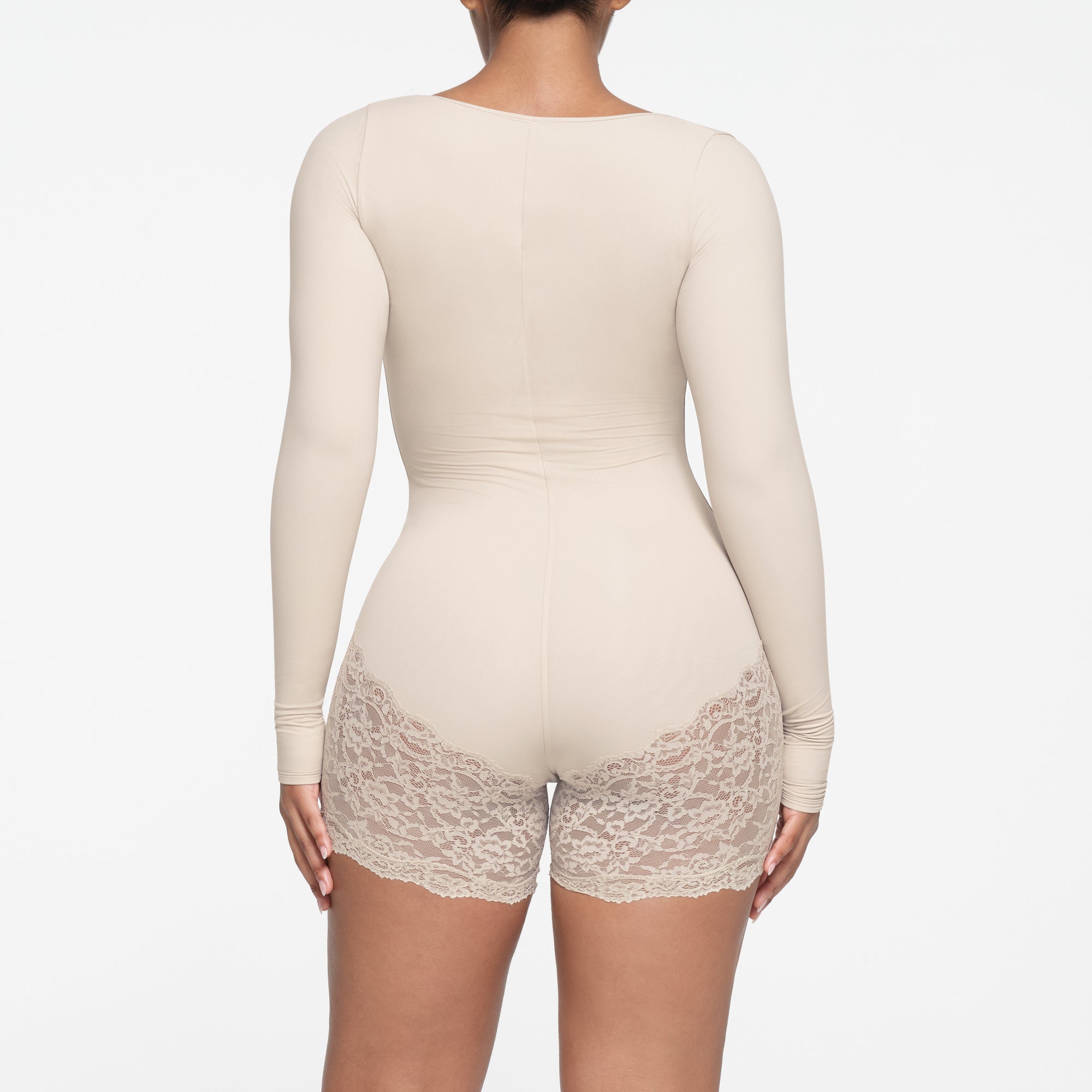 FITS EVERYBODY LACE LONG SLEEVE ONESIE | STONE - Image 3