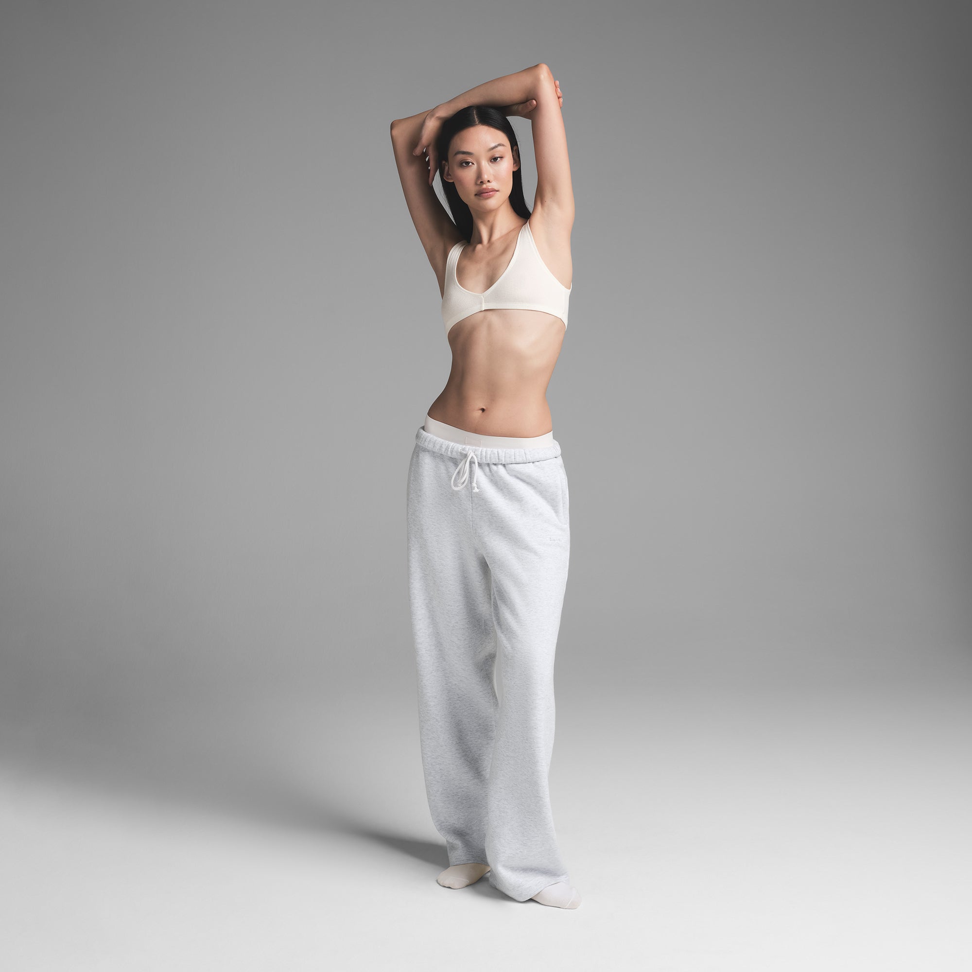 COTTON RIB SKIMPY SCOOP BRALETTE | MARBLE - Image 3