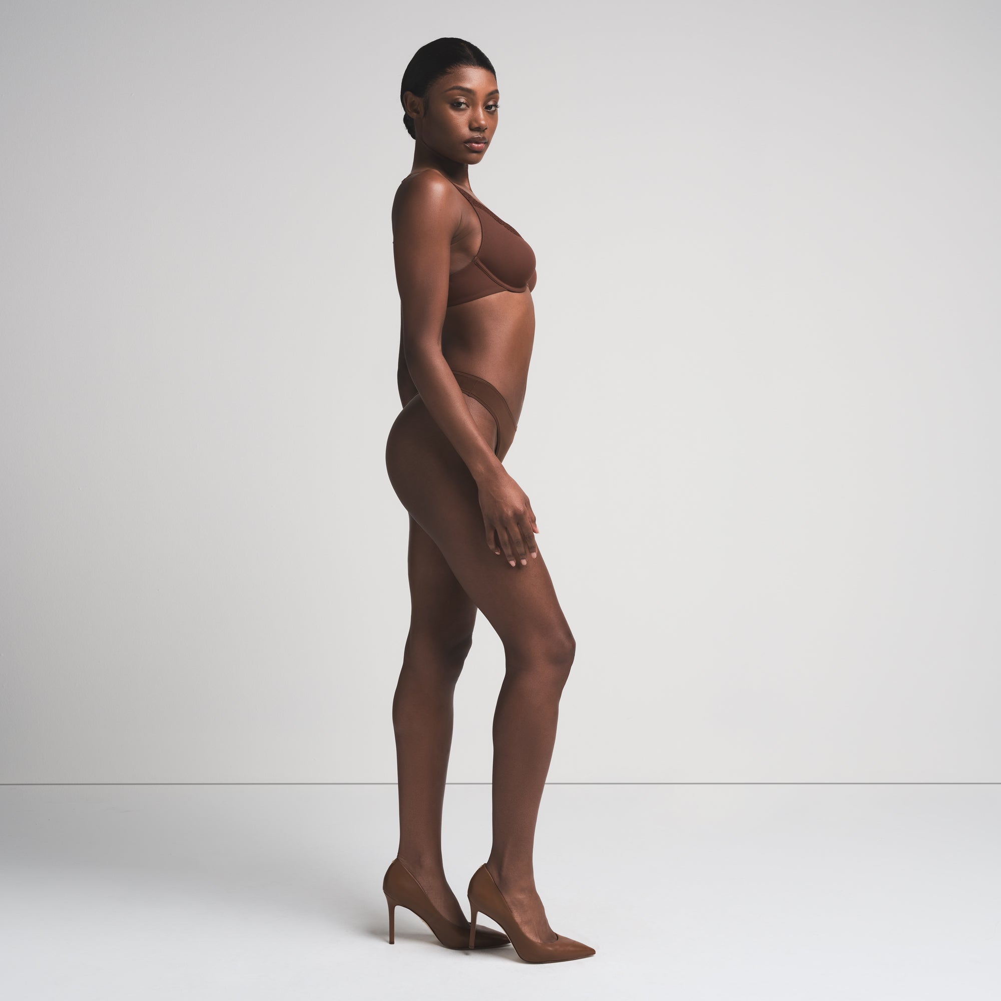 FITS EVERYBODY LACE UNLINED FULL COVERAGE BRA | COCOA - Image 3