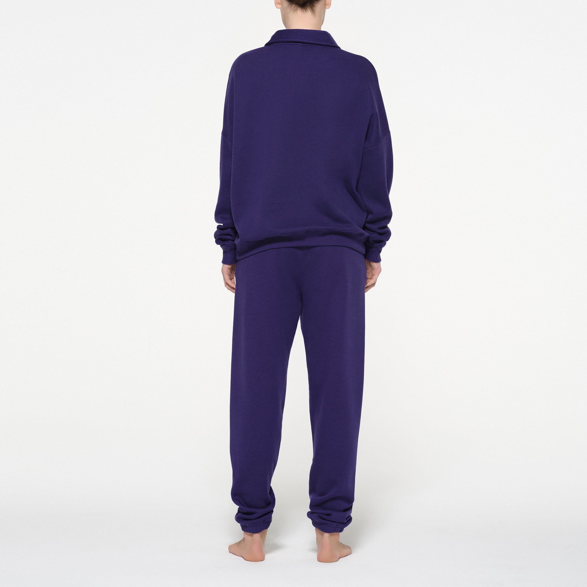 COTTON FLEECE OVERSIZED QUARTER ZIP PULLOVER | CONCORD - Image 3