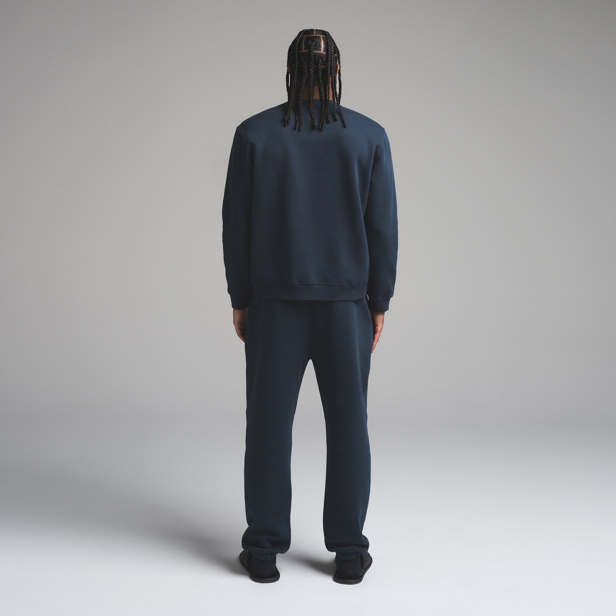 FLEECE LOUNGE MENS CLASSIC CREWNECK | NAVY - Image 4