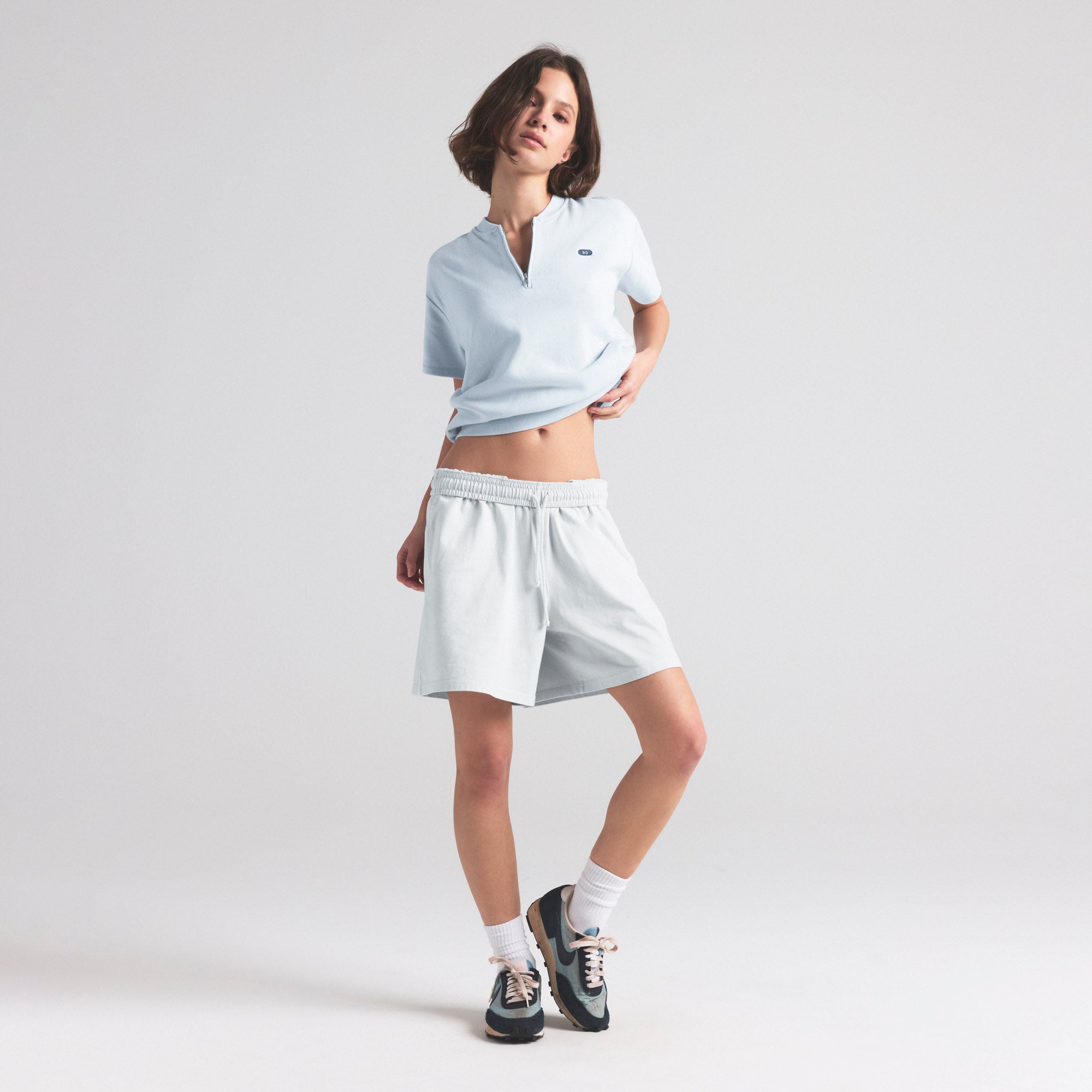 LIGHTWEIGHT FLEECE SHORT SLEEVE QUARTER ZIP | FROST - Image 2
