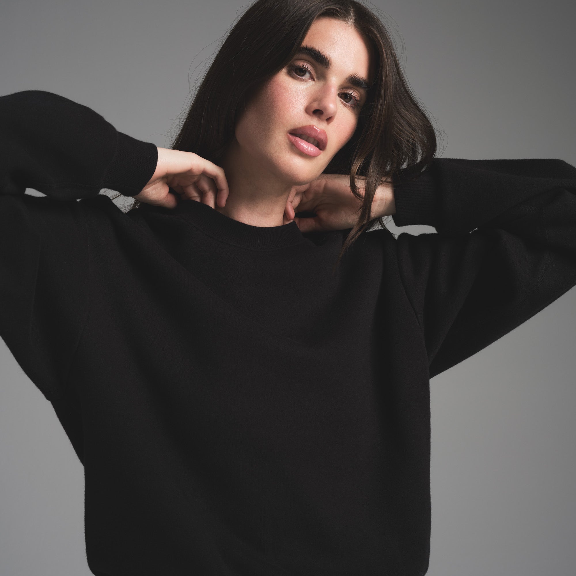 COTTON FLEECE CLASSIC CREWNECK | ONYX - Image 4