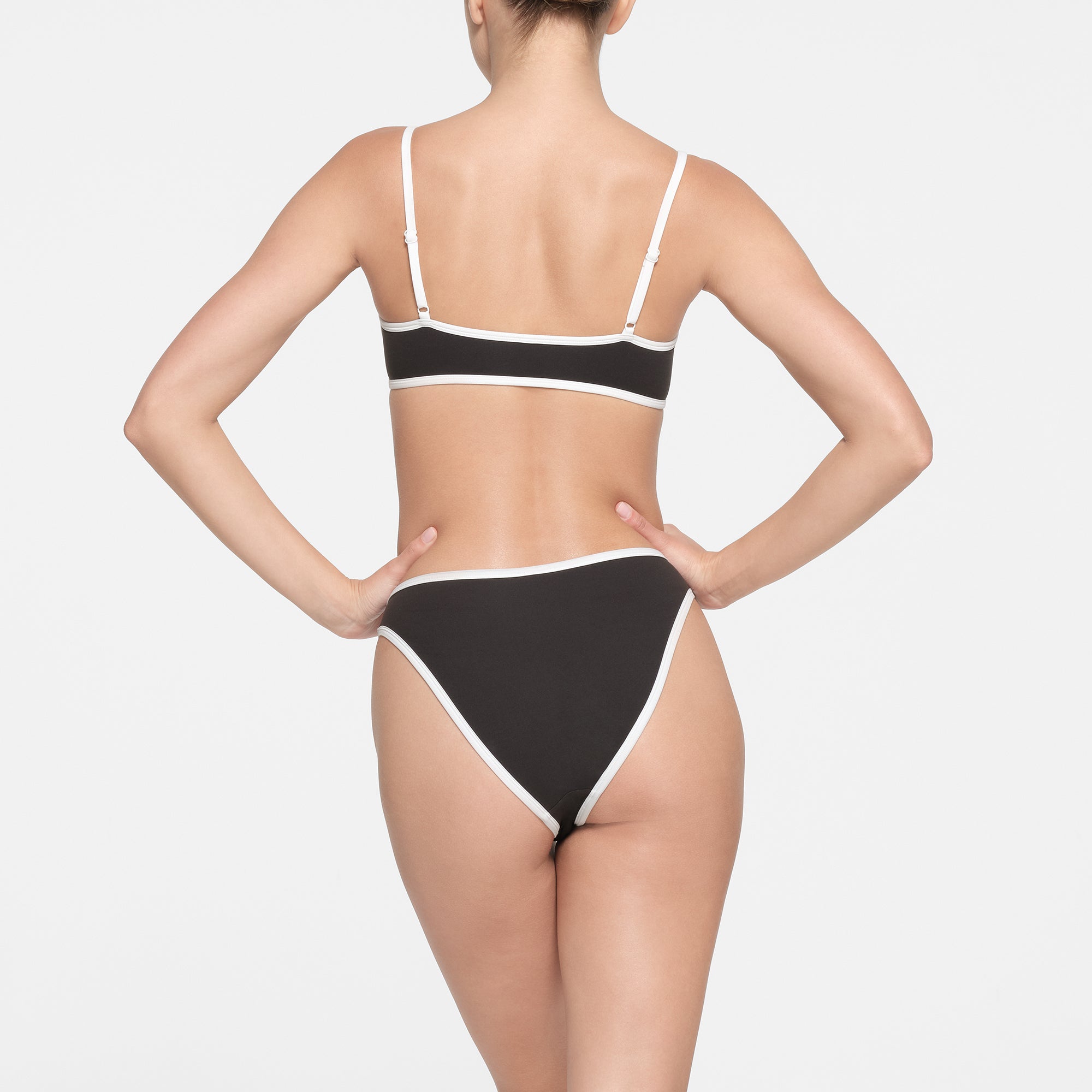 FITS EVERYBODY CONTRAST TRIM HIGH LEG BIKINI | ONYX - Image 3