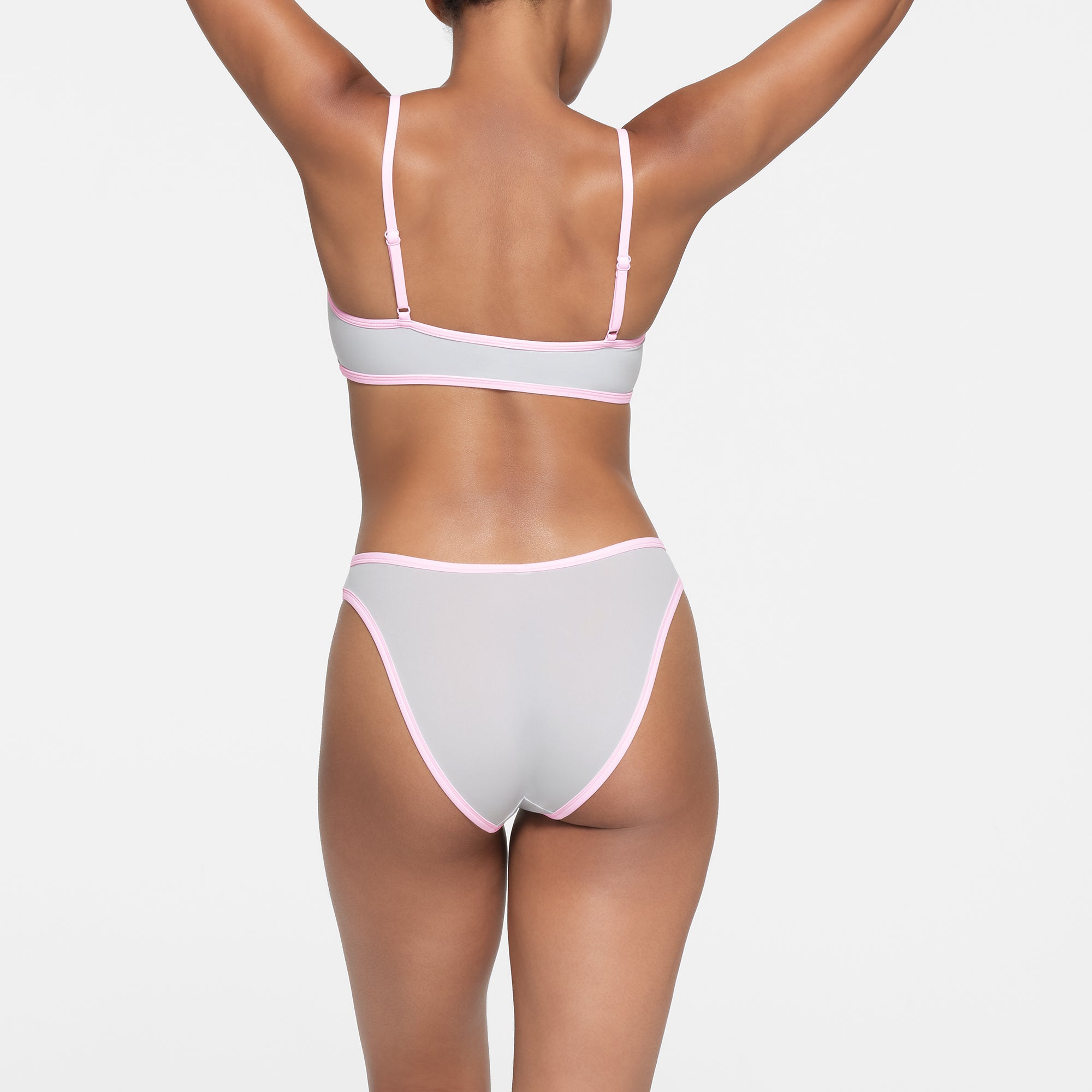 FITS EVERYBODY CONTRAST TRIM HIGH LEG BIKINI | PLATINUM - Image 3