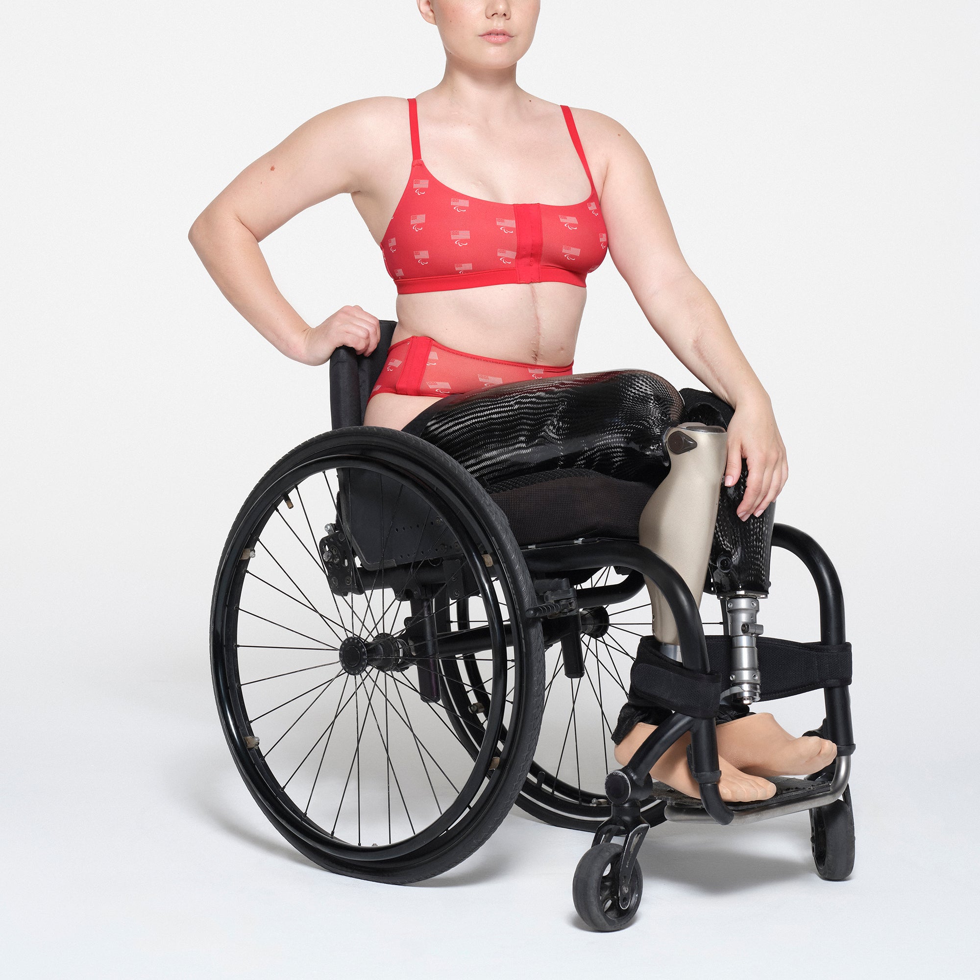 SKIMS FOR TEAM USA FITS EVERYBODY ADAPTIVE PARALYMPIC BOY SHORT | RED - Image 2