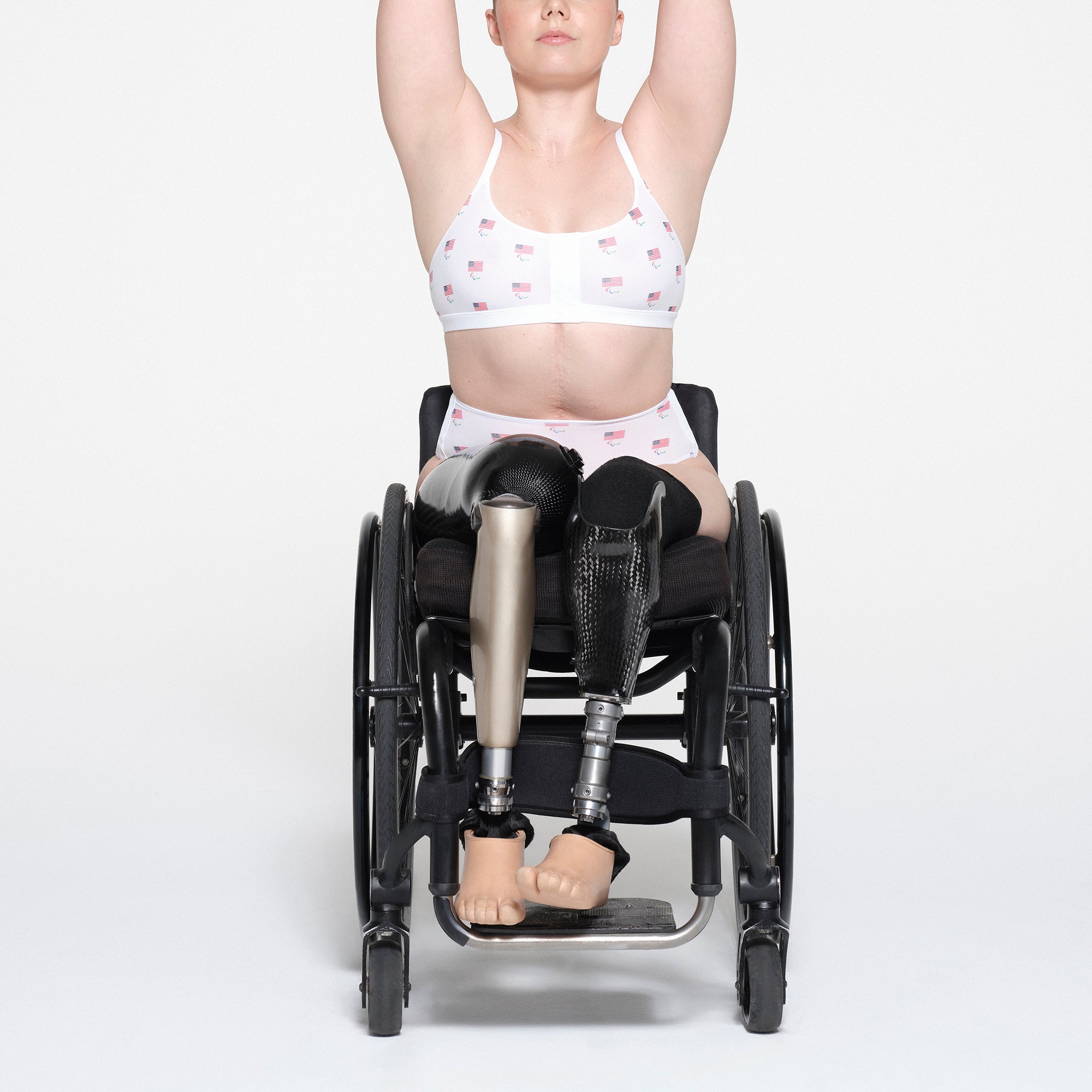 SKIMS FOR TEAM USA FITS EVERYBODY ADAPTIVE PARALYMPIC BOY SHORT | WHITE