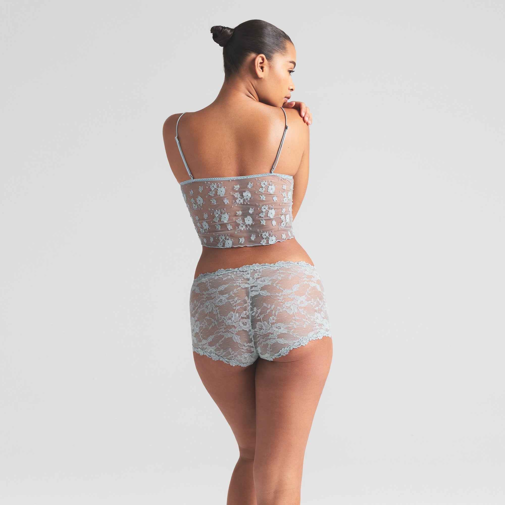 STRETCH LACE BOY SHORT | MERCURY - Image 2