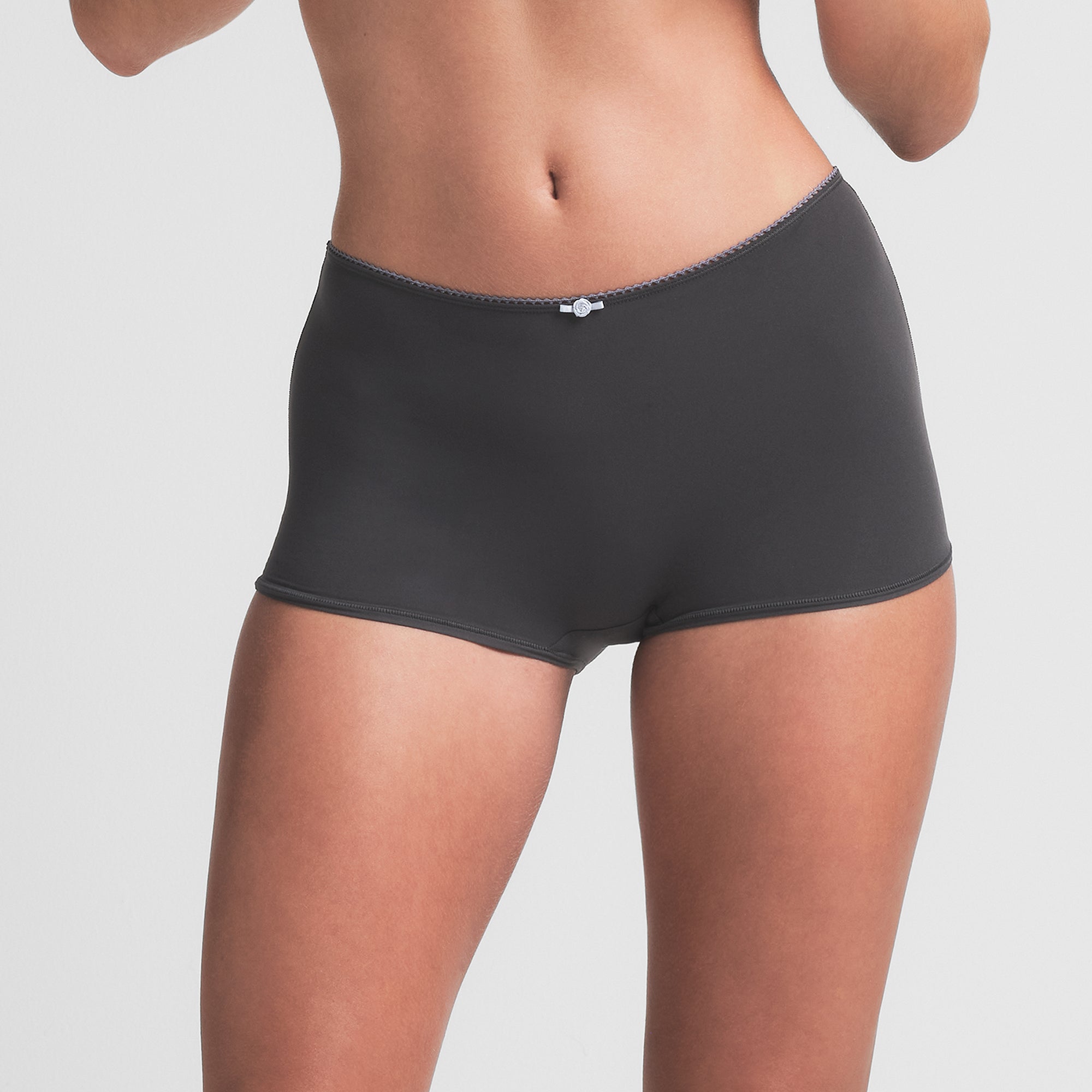 FITS EVERYBODY PICOT BOY SHORT | ASH CONTRAST - Image 2