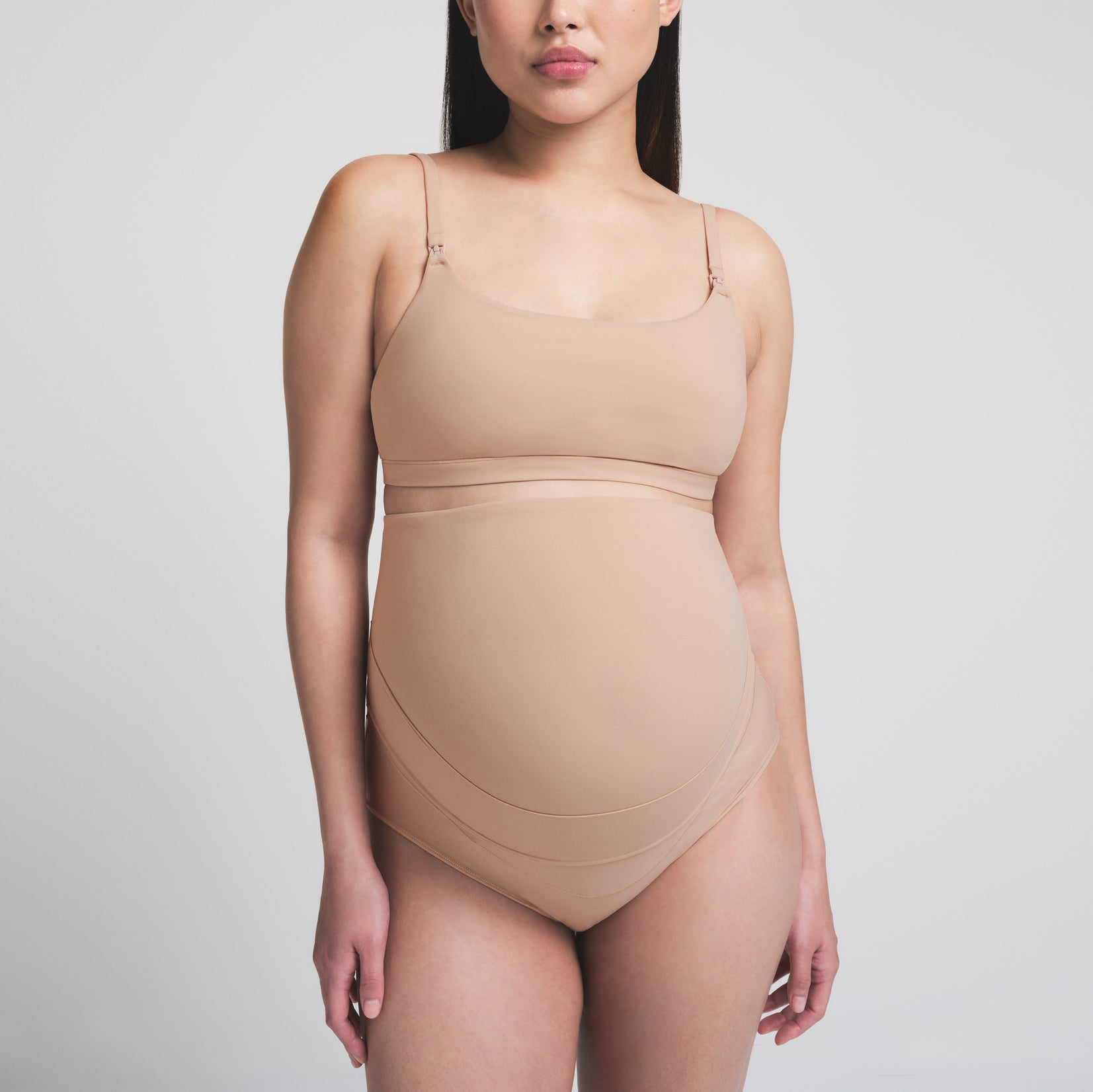 FITS EVERYBODY MATERNITY BANDED HIGH-WAISTED BRIEF | CLAY - Image 3