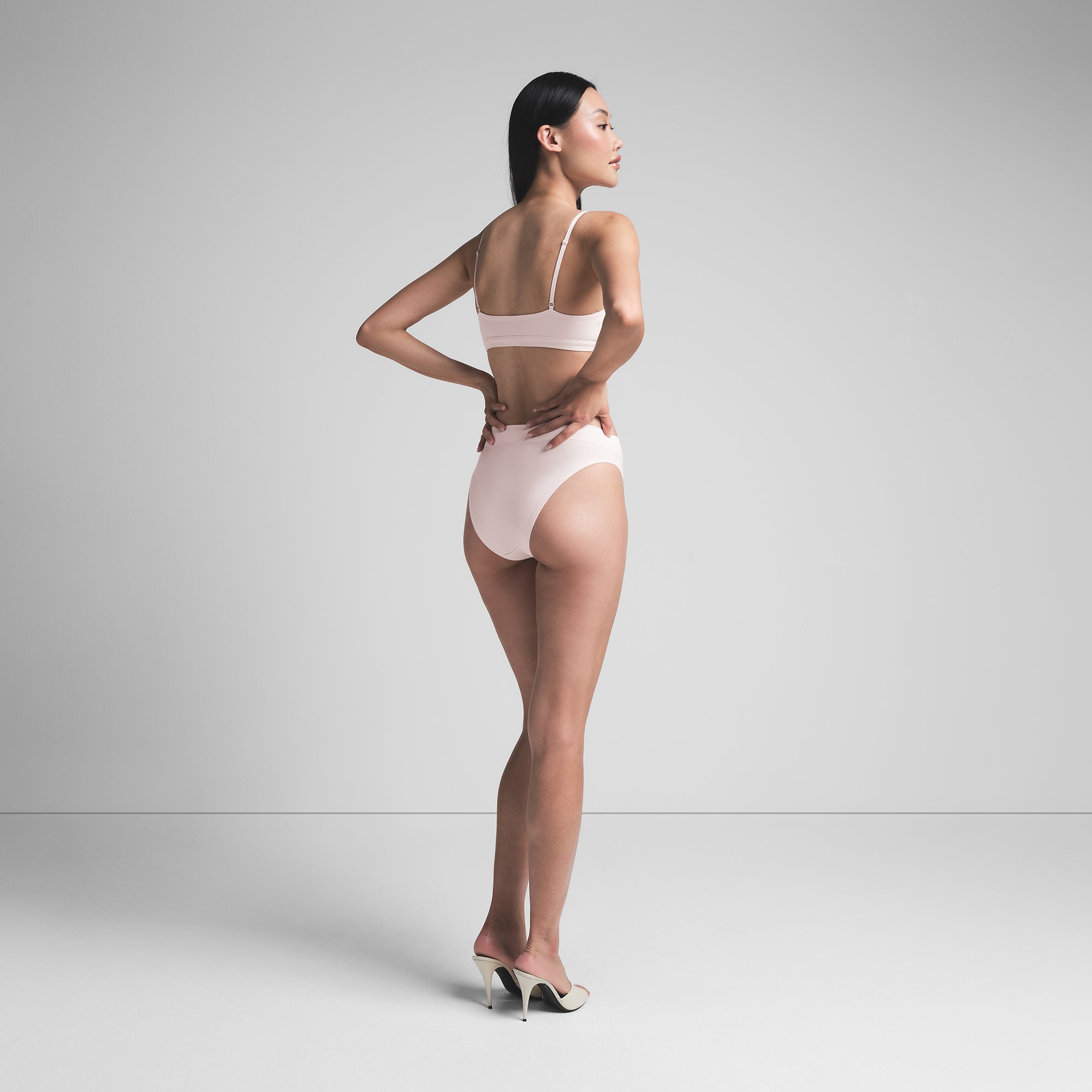 COTTON JERSEY CHEEKY TANGA | BARELY PINK - Image 4