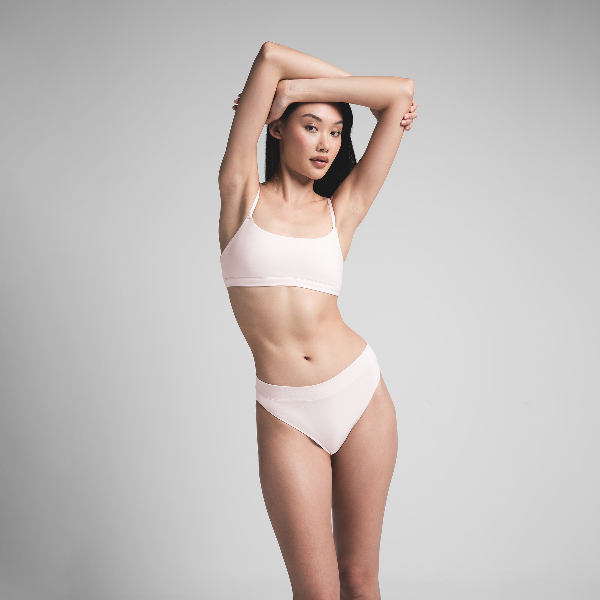 COTTON JERSEY CHEEKY TANGA | BARELY PINK - Image 2