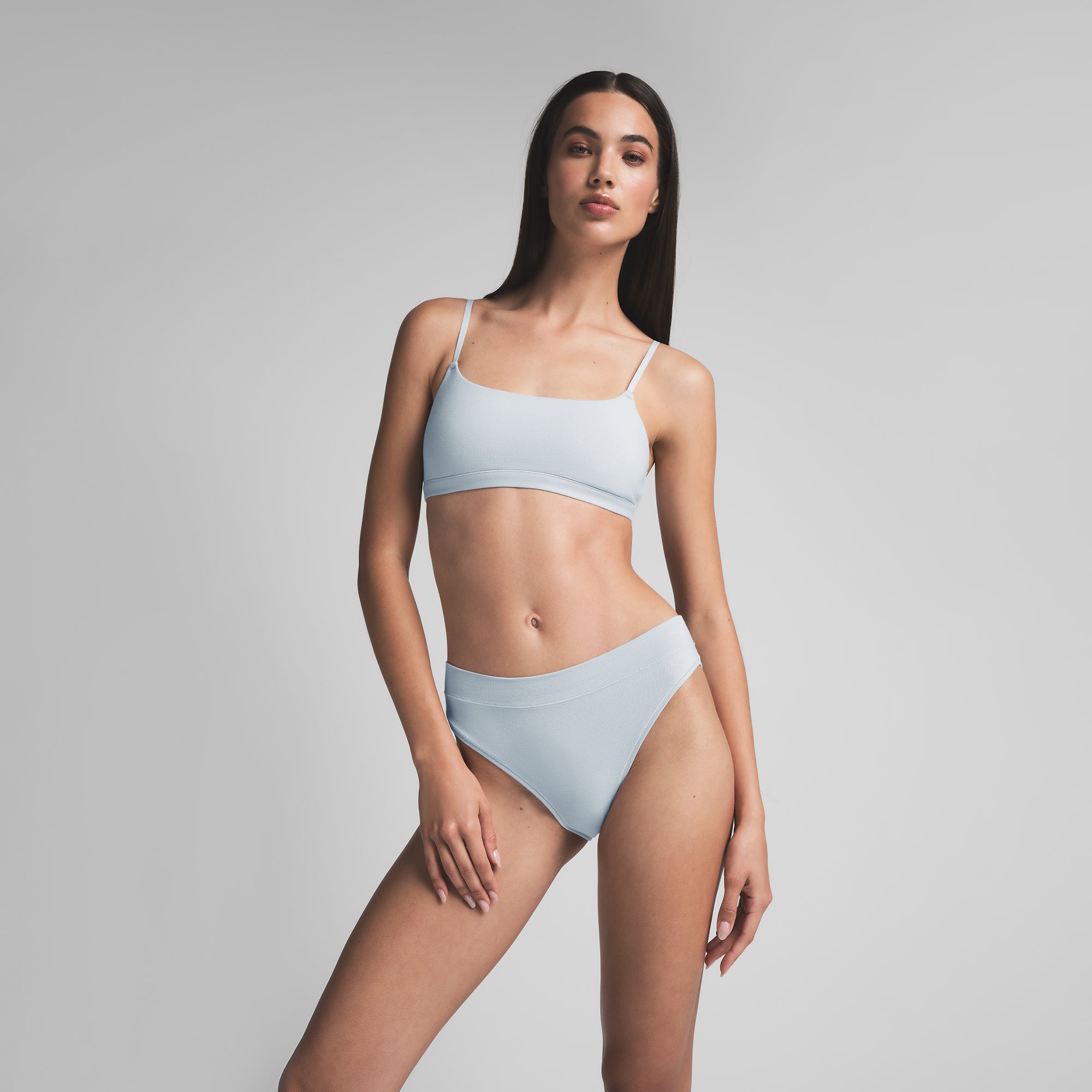 COTTON JERSEY CHEEKY TANGA | ZEN BLUE - Image 2