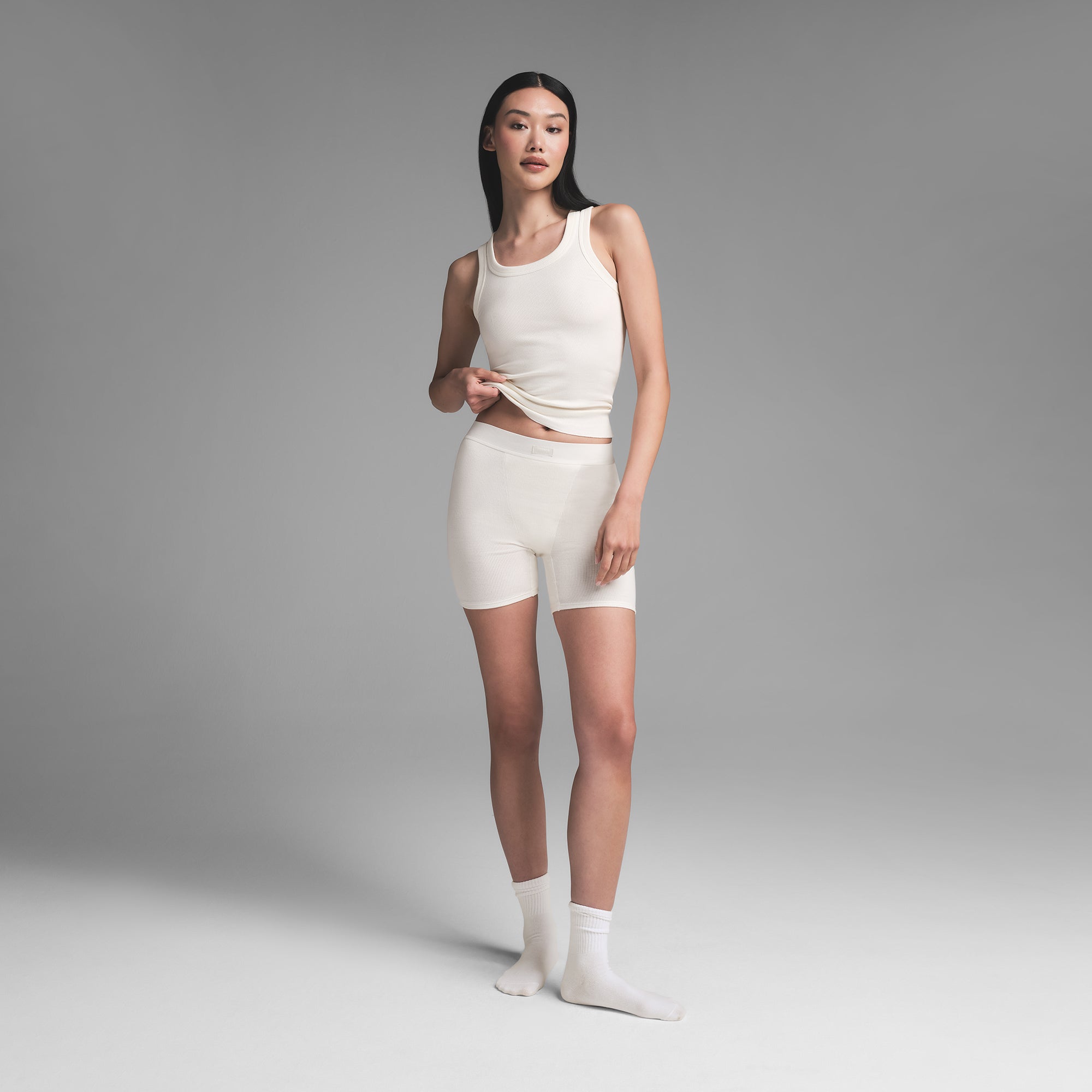 COTTON RIB BOXER | MARBLE - Image 2