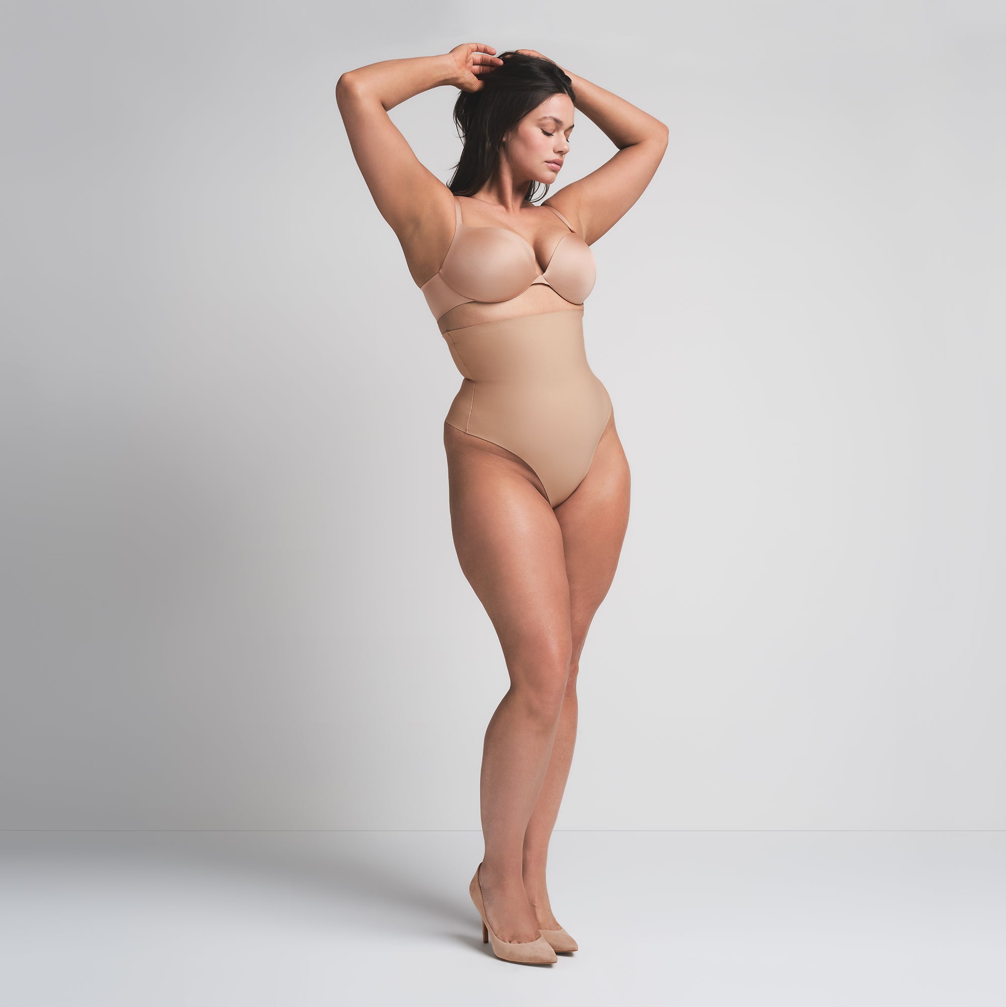 SKIMS BODY CORE SCULPT HIGH-WAISTED THONG | CLAY - Image 4