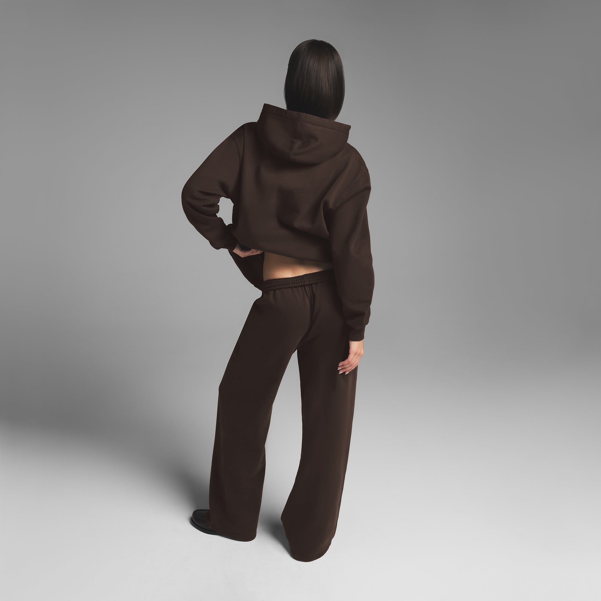 BOYFRIEND FLEECE STRAIGHT LEG PANT | ESPRESSO - Image 4