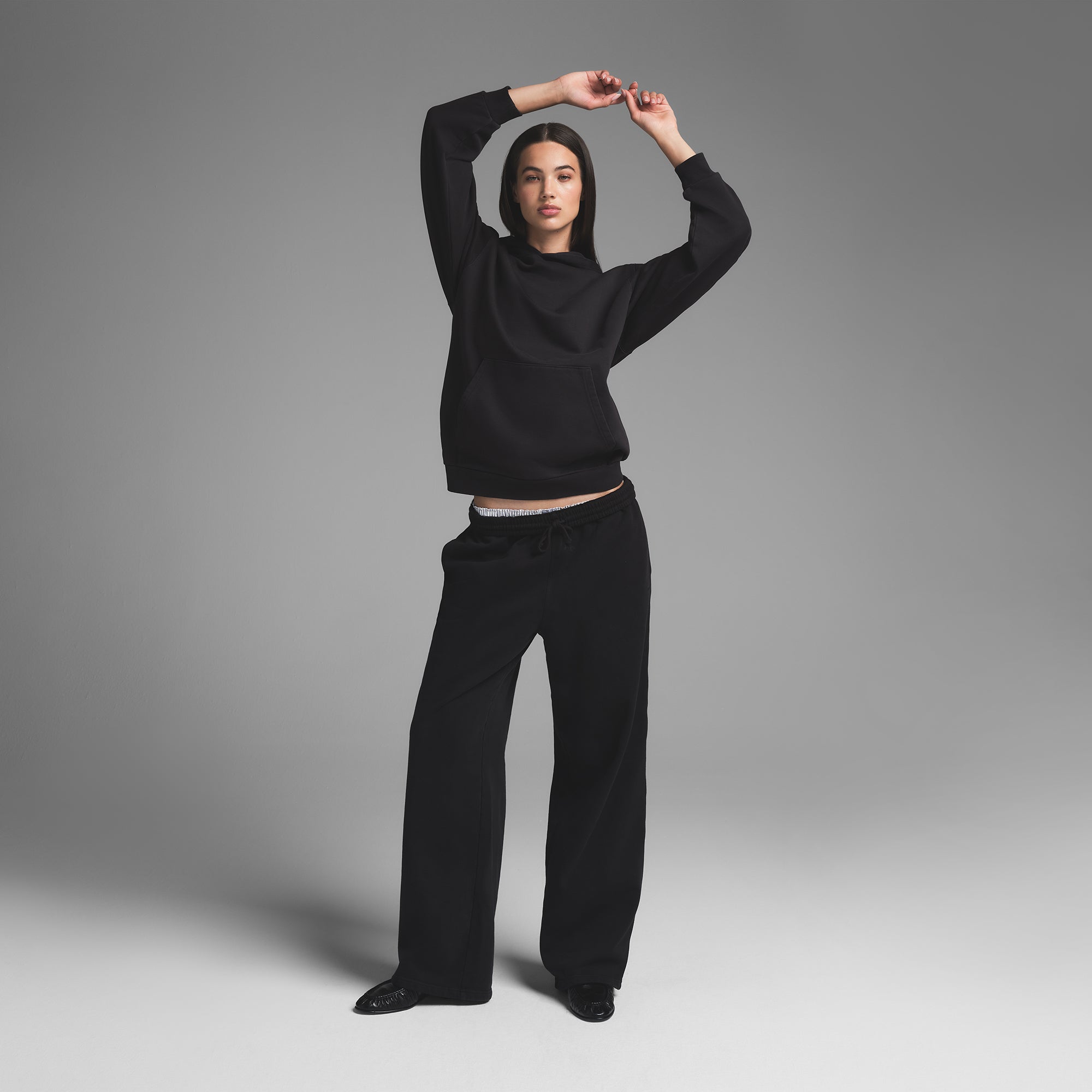 BOYFRIEND FLEECE STRAIGHT LEG PANT | WASHED ONYX - Image 3