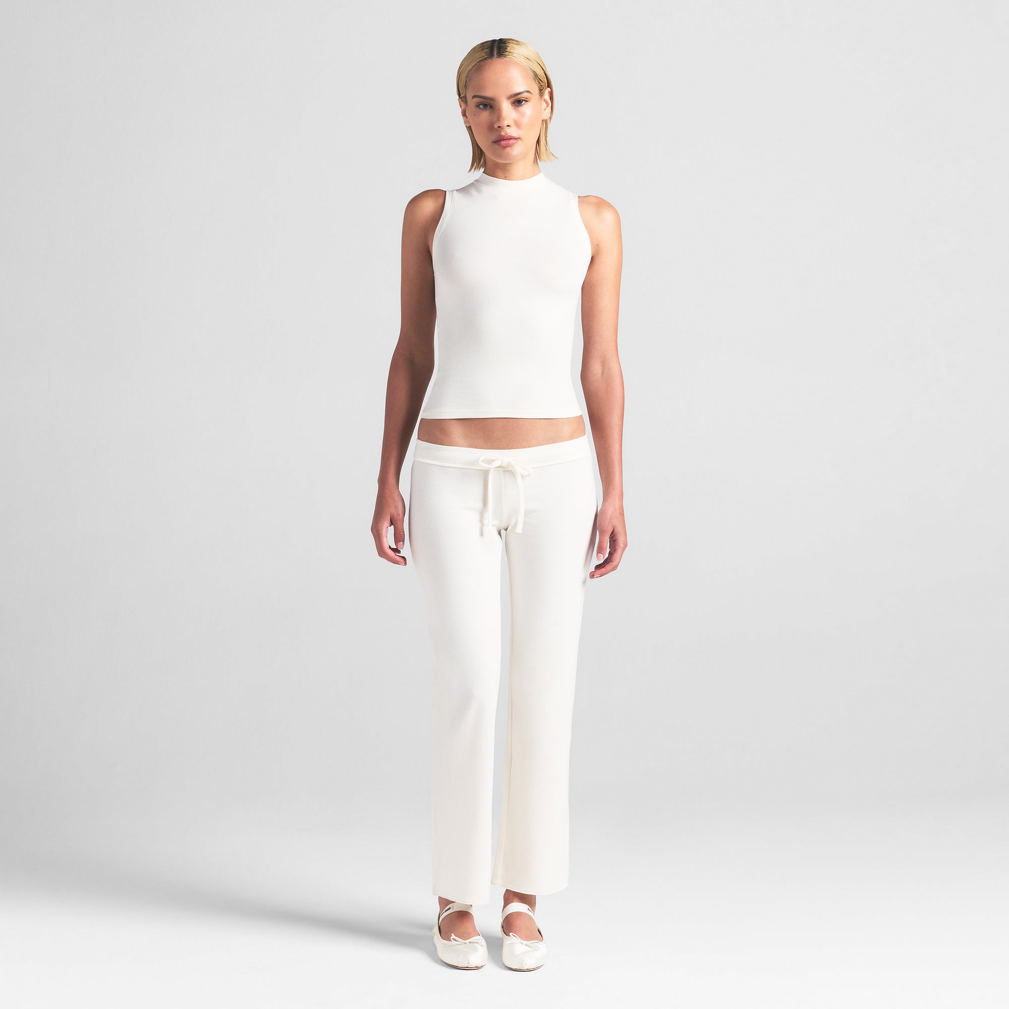 COTTON JERSEY LOW RISE CROP PANT | MARBLE - Image 5