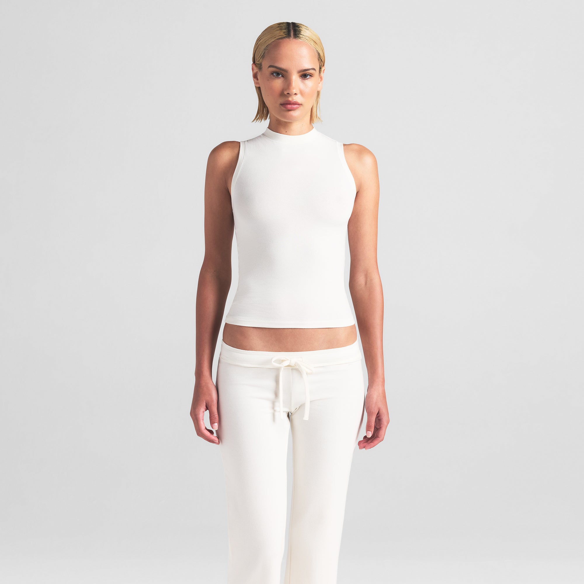 COTTON JERSEY LOW RISE CROP PANT | MARBLE - Image 3