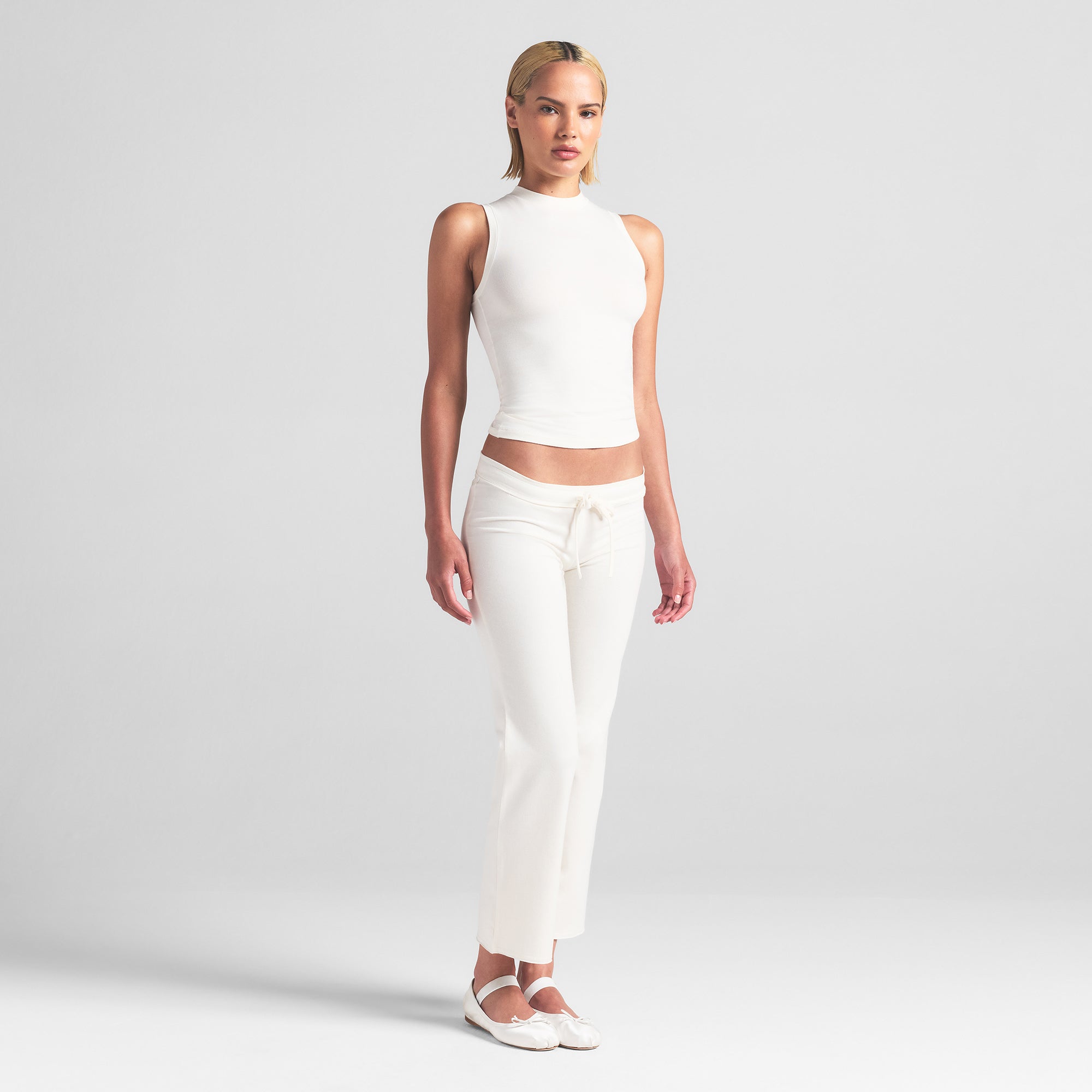 COTTON JERSEY LOW RISE CROP PANT | MARBLE - Image 6