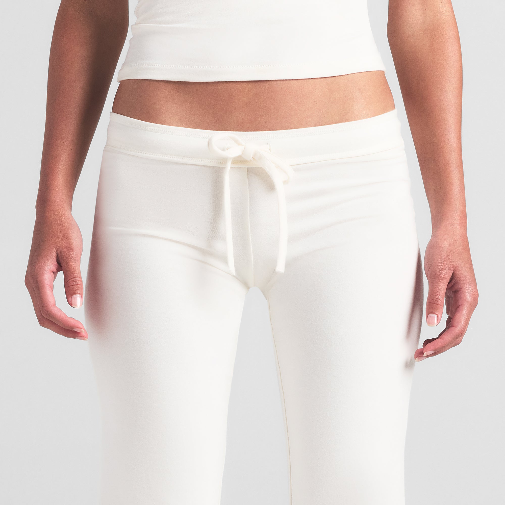 COTTON JERSEY LOW RISE CROP PANT | MARBLE - Image 2