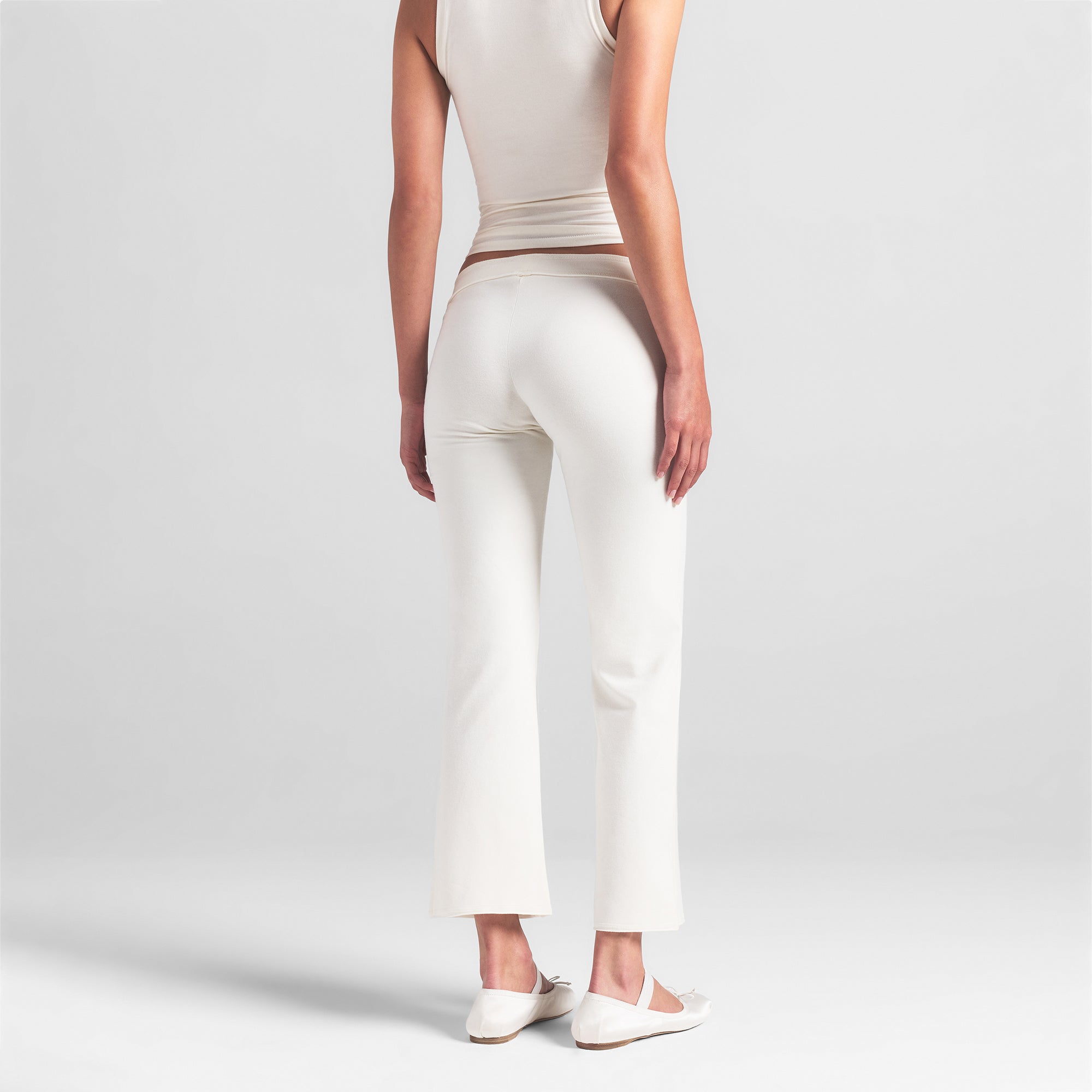 COTTON JERSEY LOW RISE CROP PANT | MARBLE - Image 4