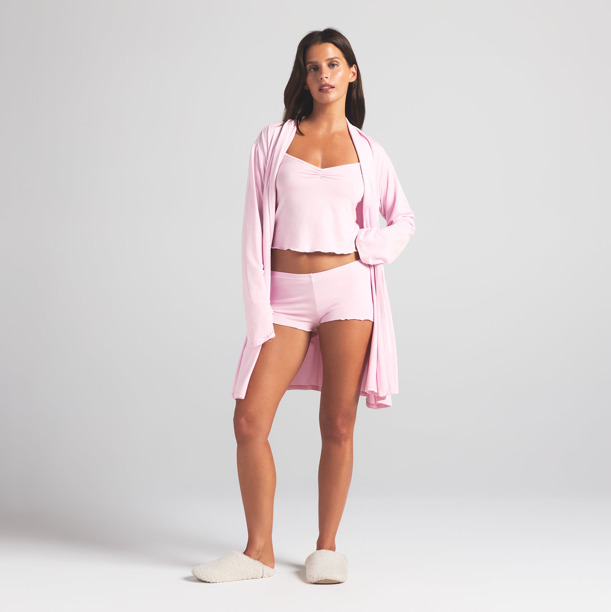 SKIMS SLEEP SHORT ROBE | CHERRY BLOSSOM - Image 2