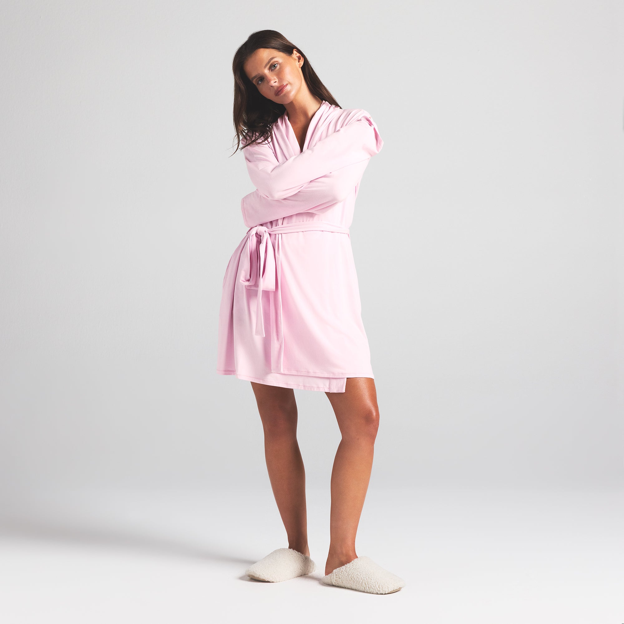 SKIMS SLEEP SHORT ROBE | CHERRY BLOSSOM