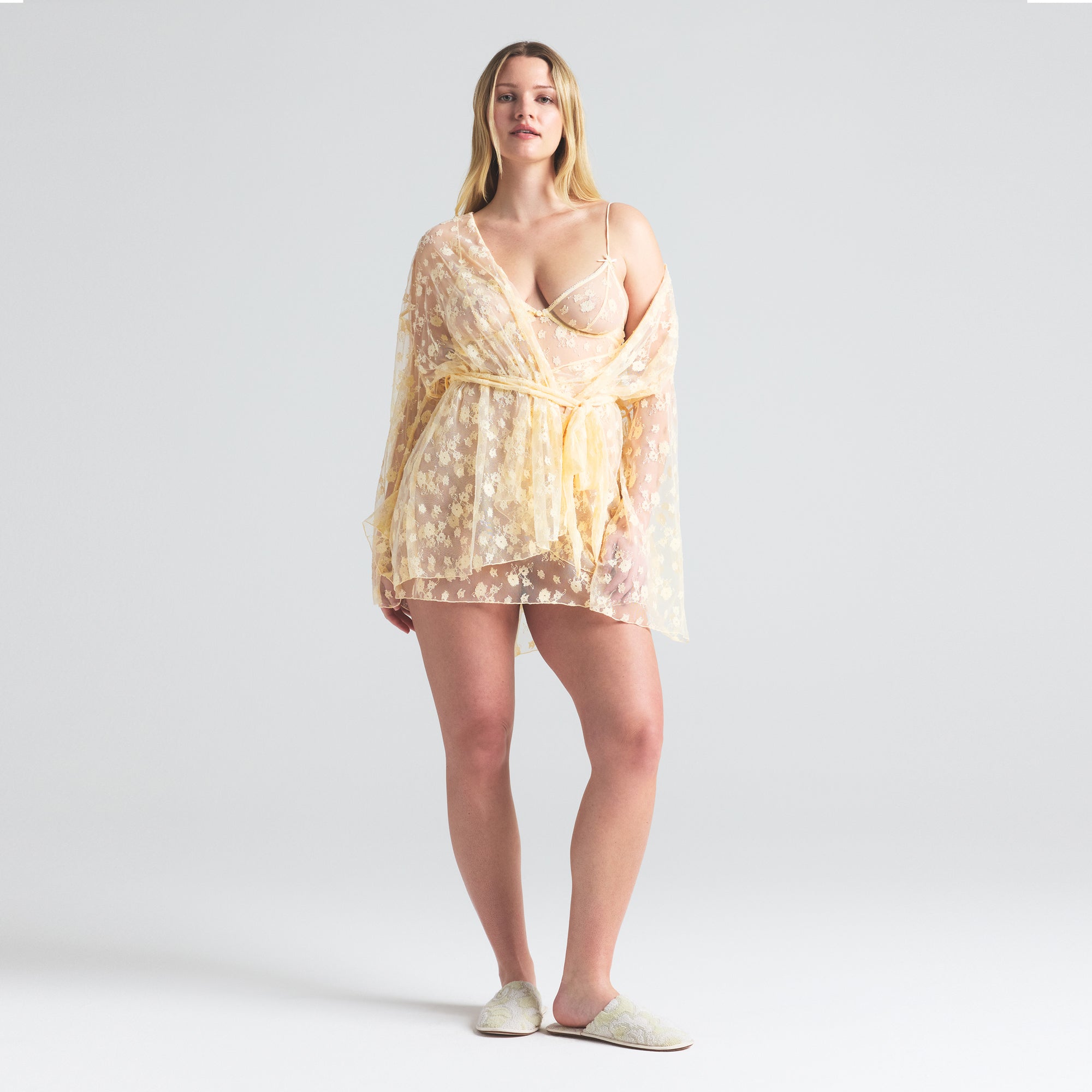 SPRING INTIMATES ROBE | BUTTER TWO TONE