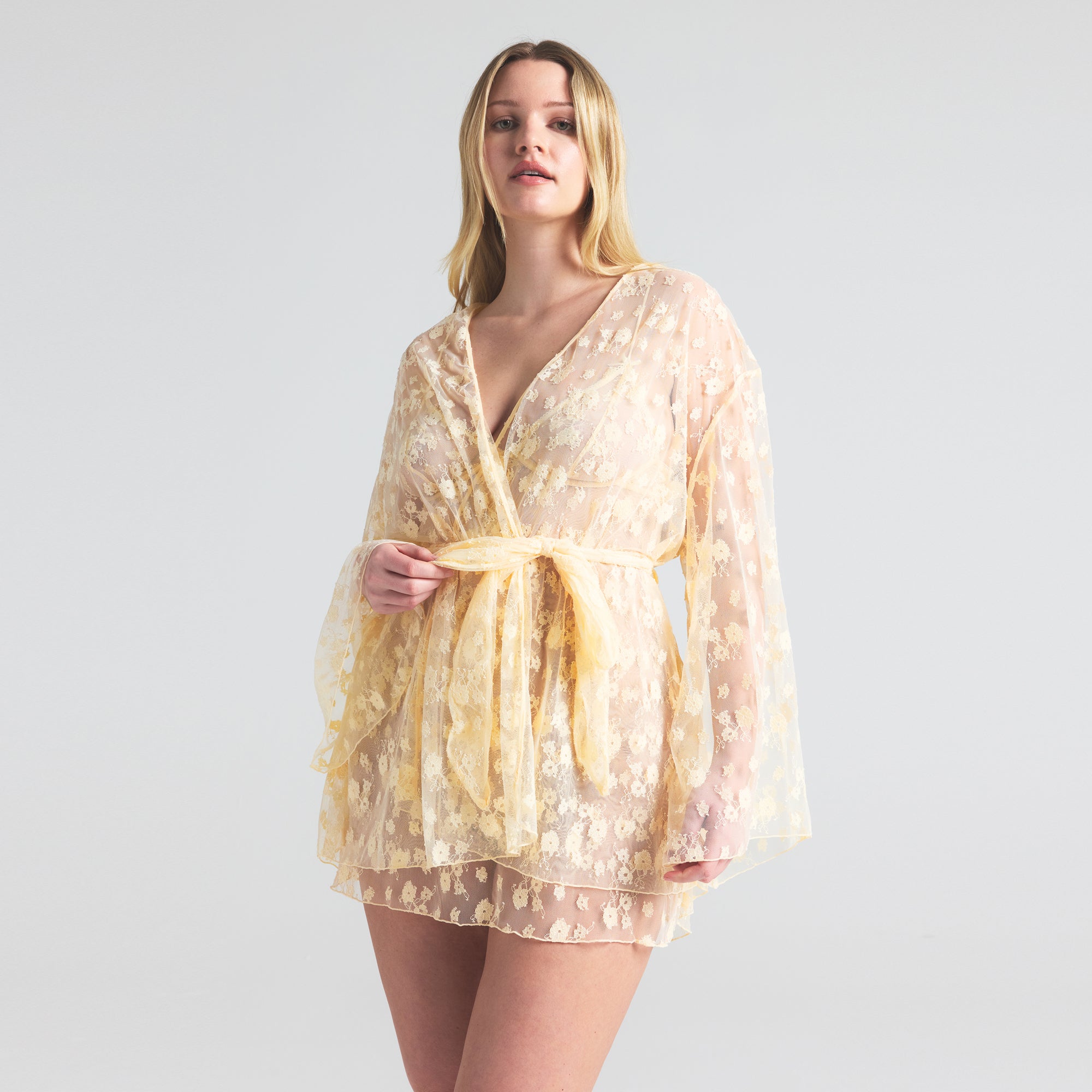 SPRING INTIMATES ROBE | BUTTER TWO TONE - Image 5