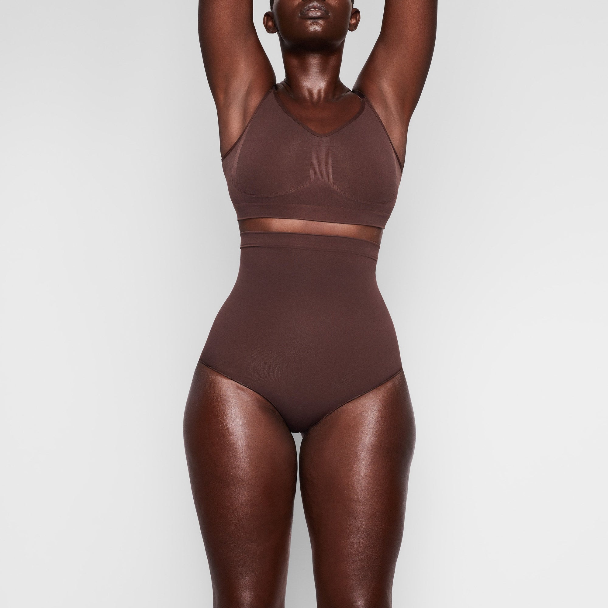 SEAMLESS SCULPT HIGH-WAISTED BRIEF | COCOA