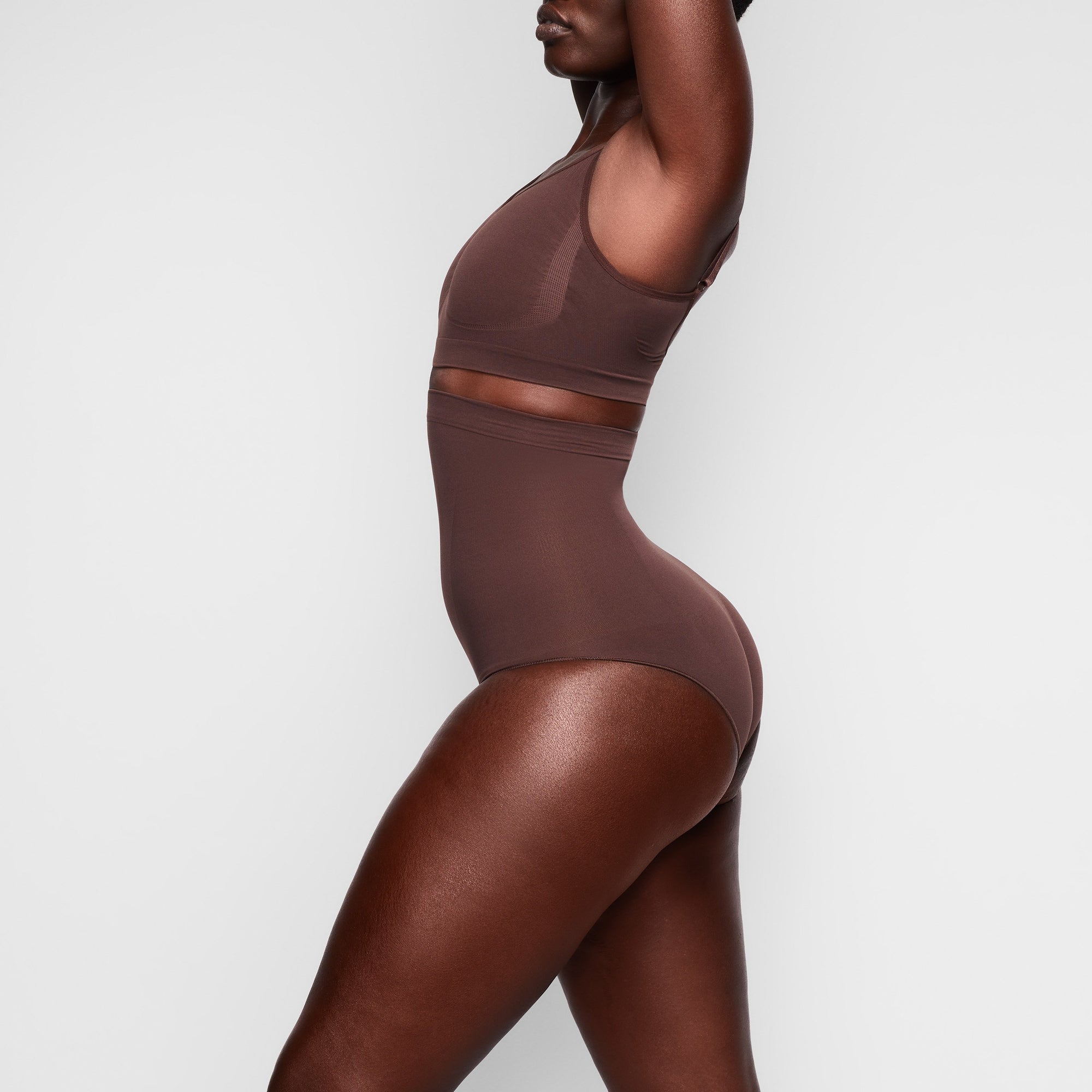SEAMLESS SCULPT HIGH-WAISTED BRIEF | COCOA - Image 2
