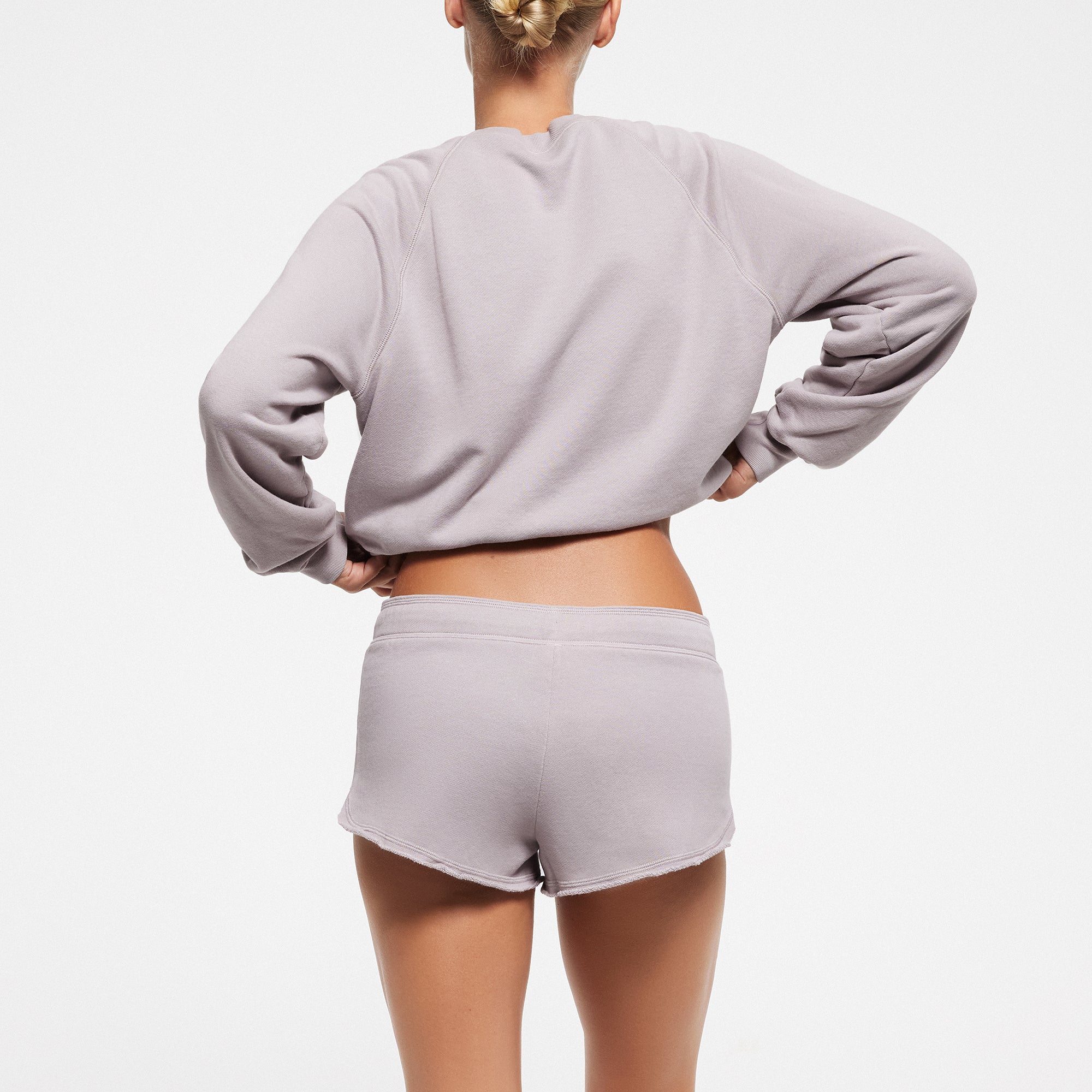 FRENCH TERRY DOLPHIN SHORT | OYSTER - Image 3