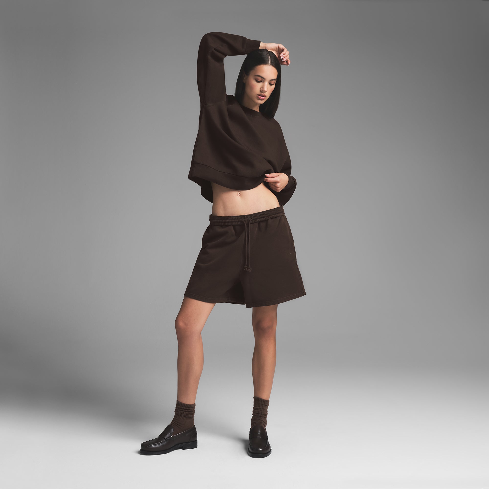 BOYFRIEND FLEECE SHORT | ESPRESSO - Image 2