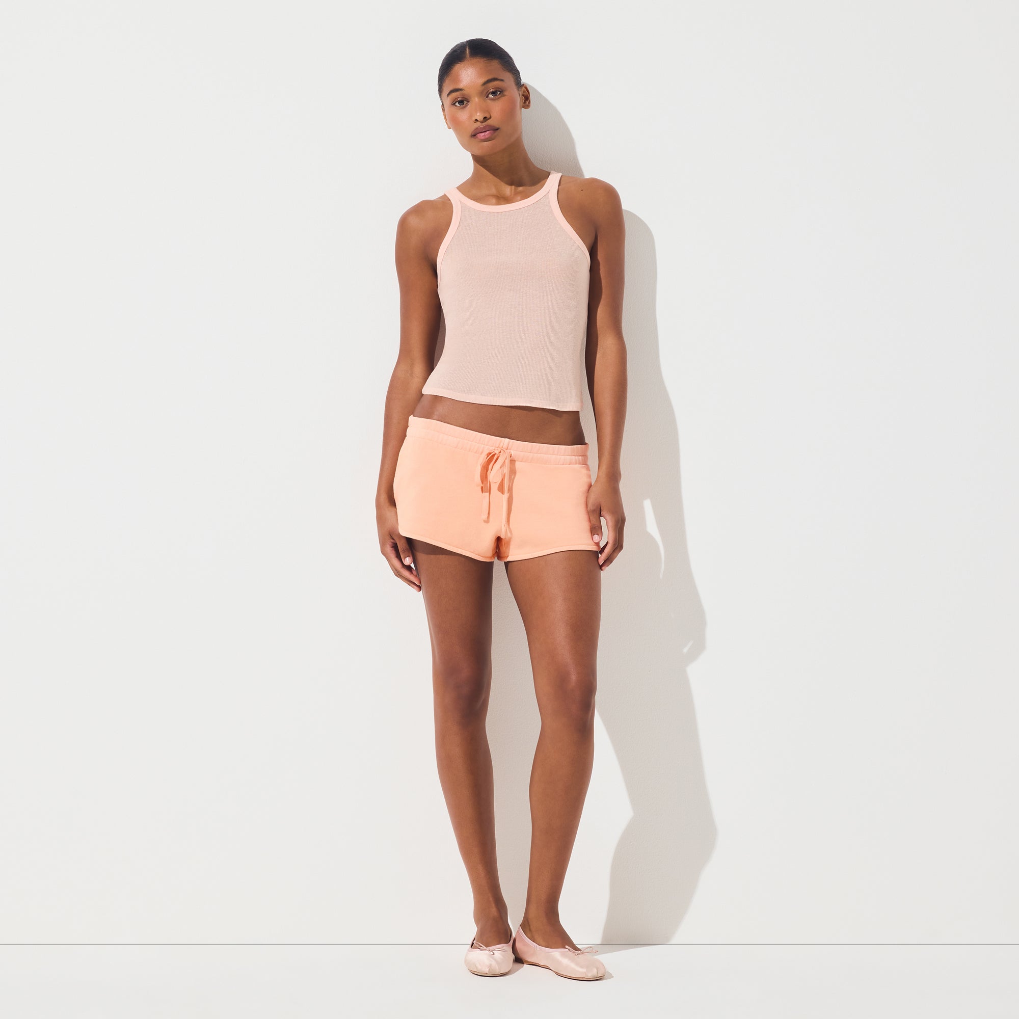FRENCH TERRY SHORT SHORT | CANTALOUPE